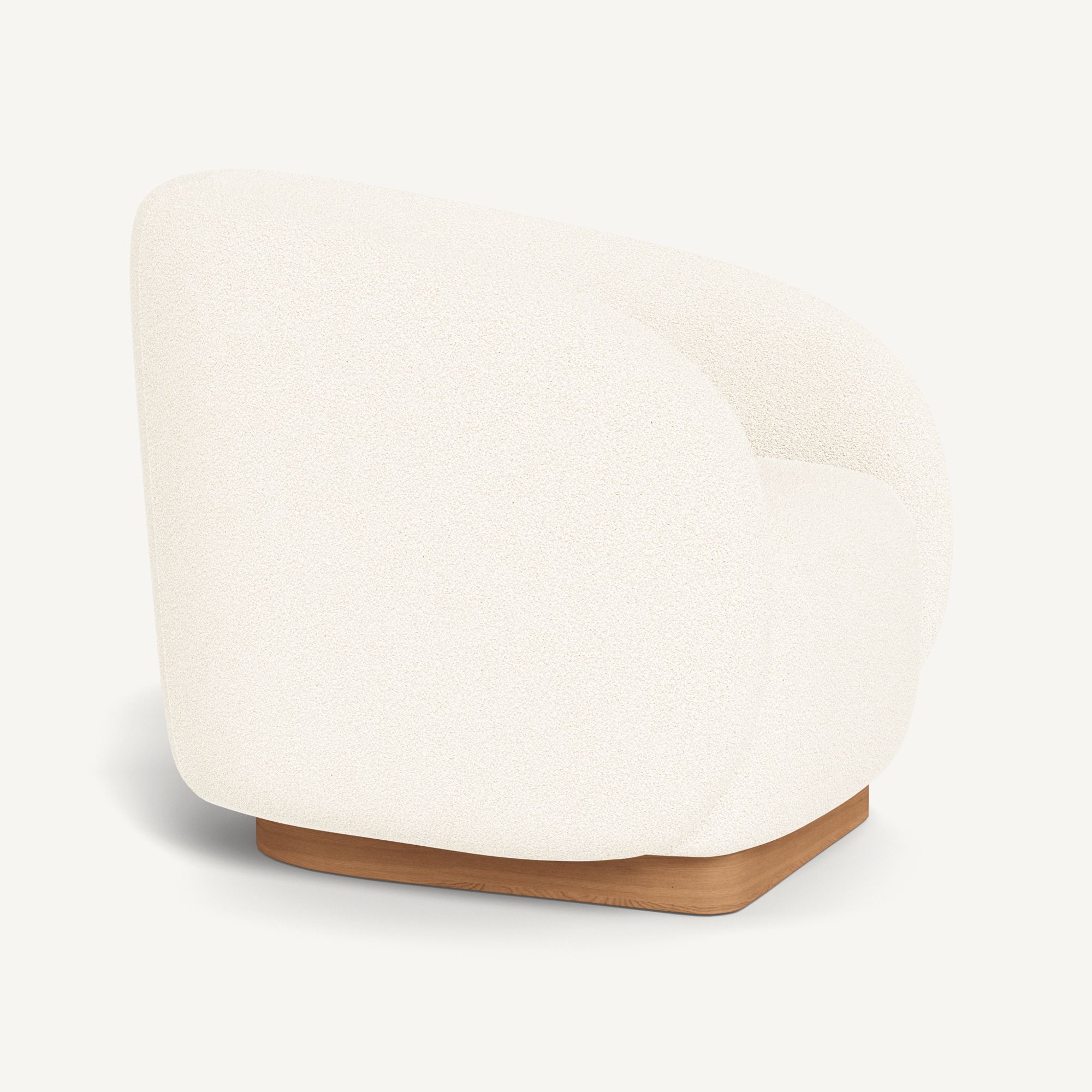 Harbour Como Lounge Chair - Sealed Teak Natural, Riviera Ivory