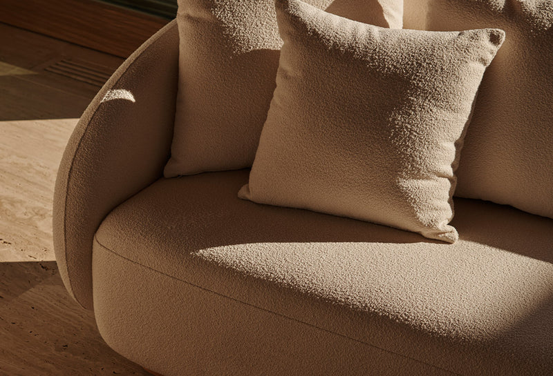 Harbour Como Swivel Lounge Chair - Sealed Teak Natural / Copacabana Sand