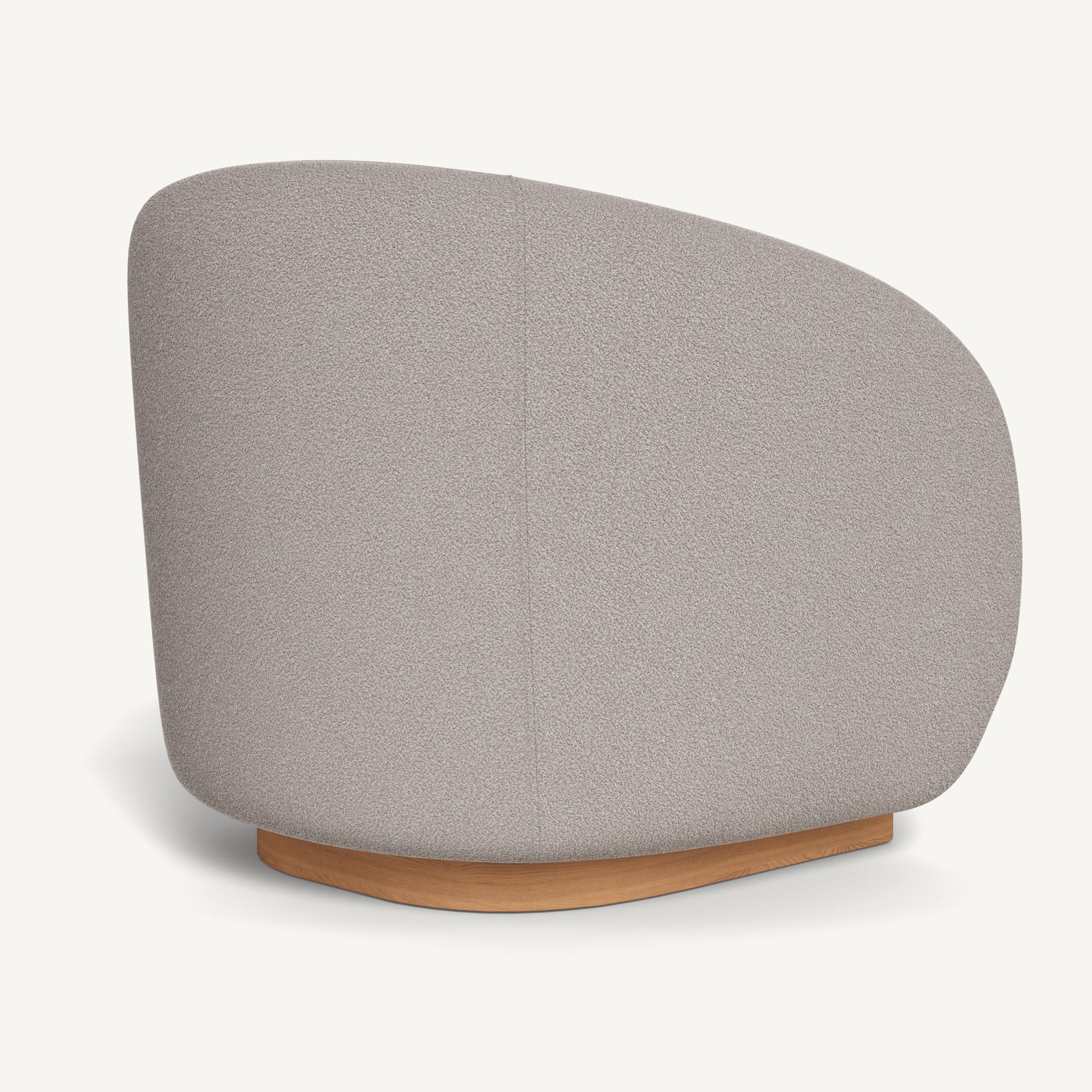 Harbour Como Swivel Lounge Chair - Sealed Teak Natural / Riviera Stone