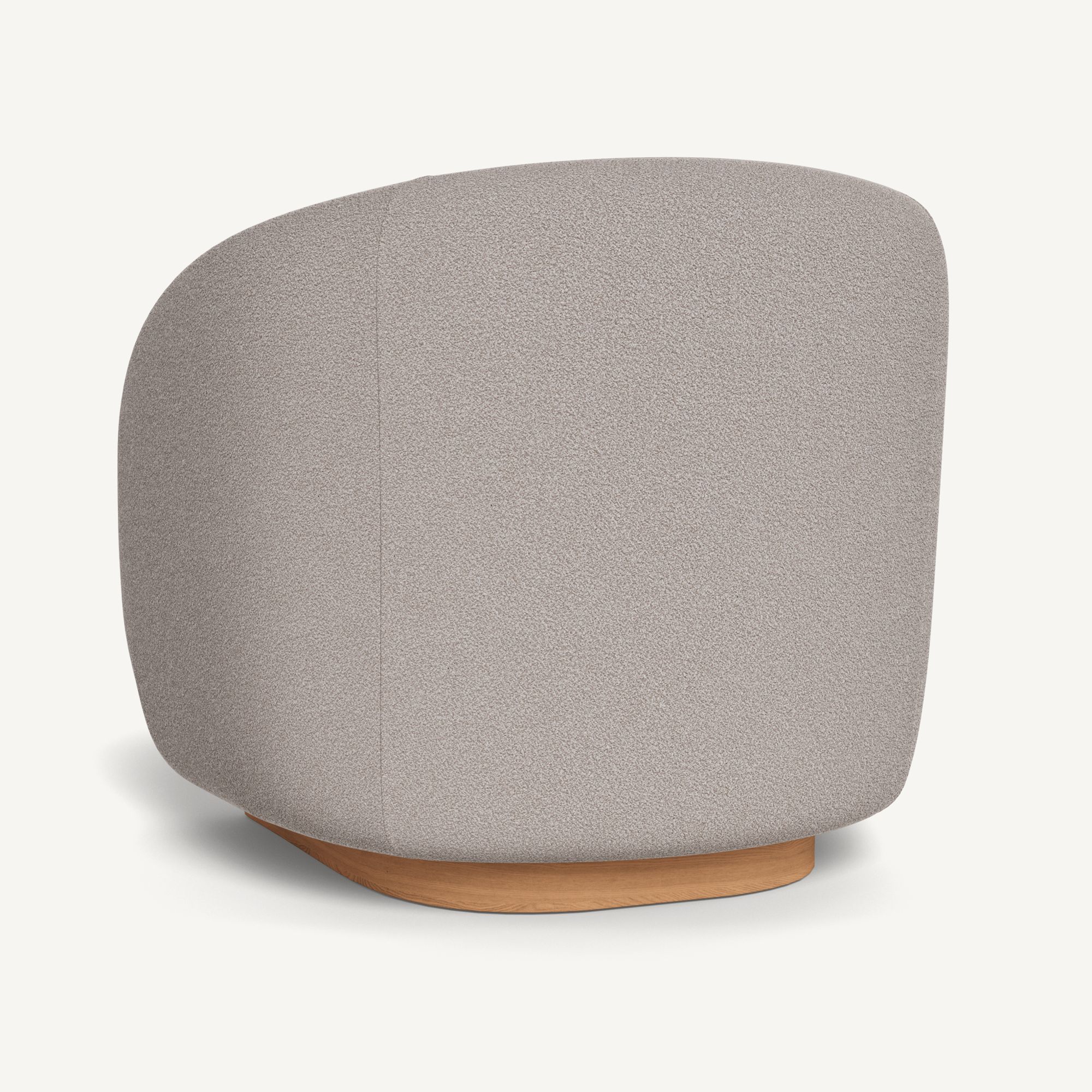 Harbour Como Swivel Lounge Chair - Sealed Teak Natural / Riviera Stone