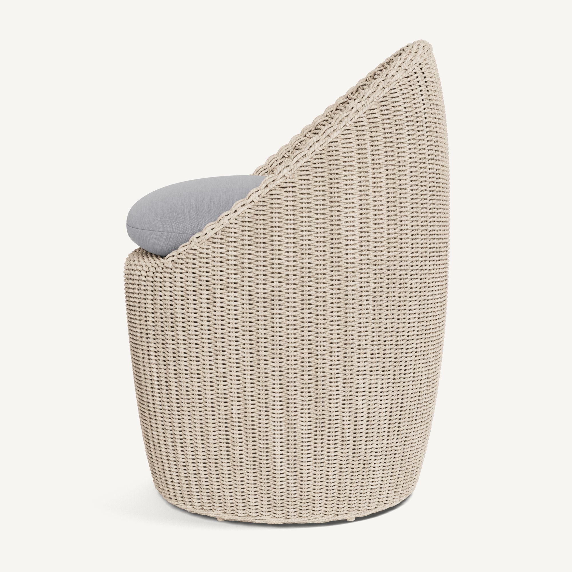 Harbour Cordoba Dining Chair - Twisted Wicker Oyster / Panama Cloud