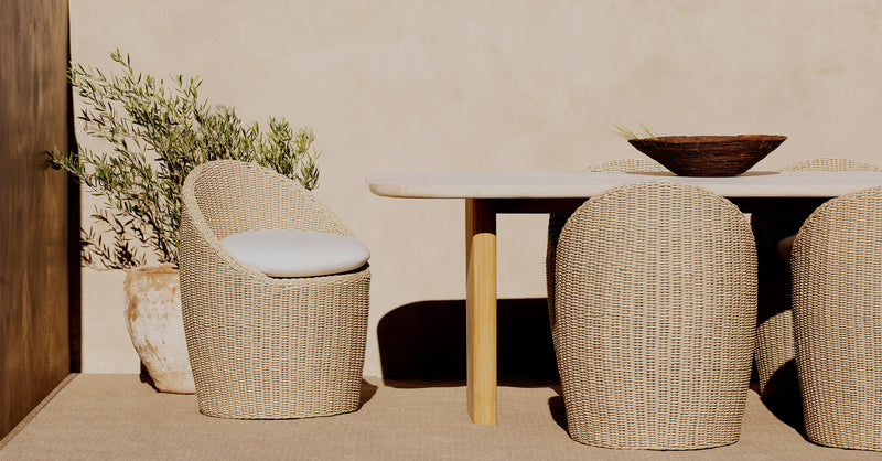 Harbour Cordoba Dining Chair - Twisted Wicker Oyster / Siesta Indigo