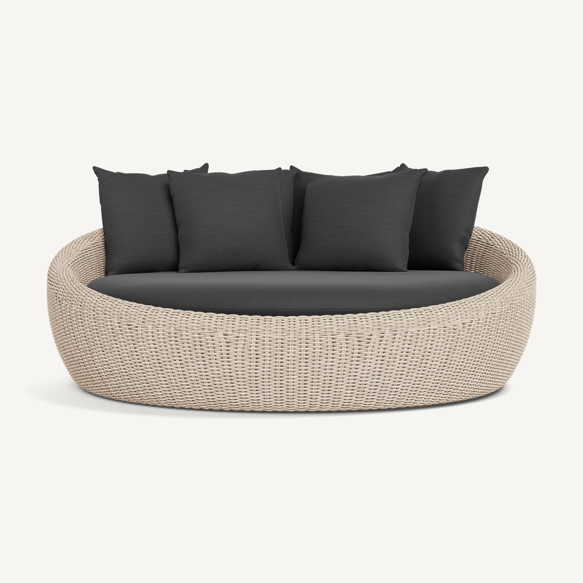 Harbour Cordoba Daybed - Twisted Wicker Oyster / Panama Grafito