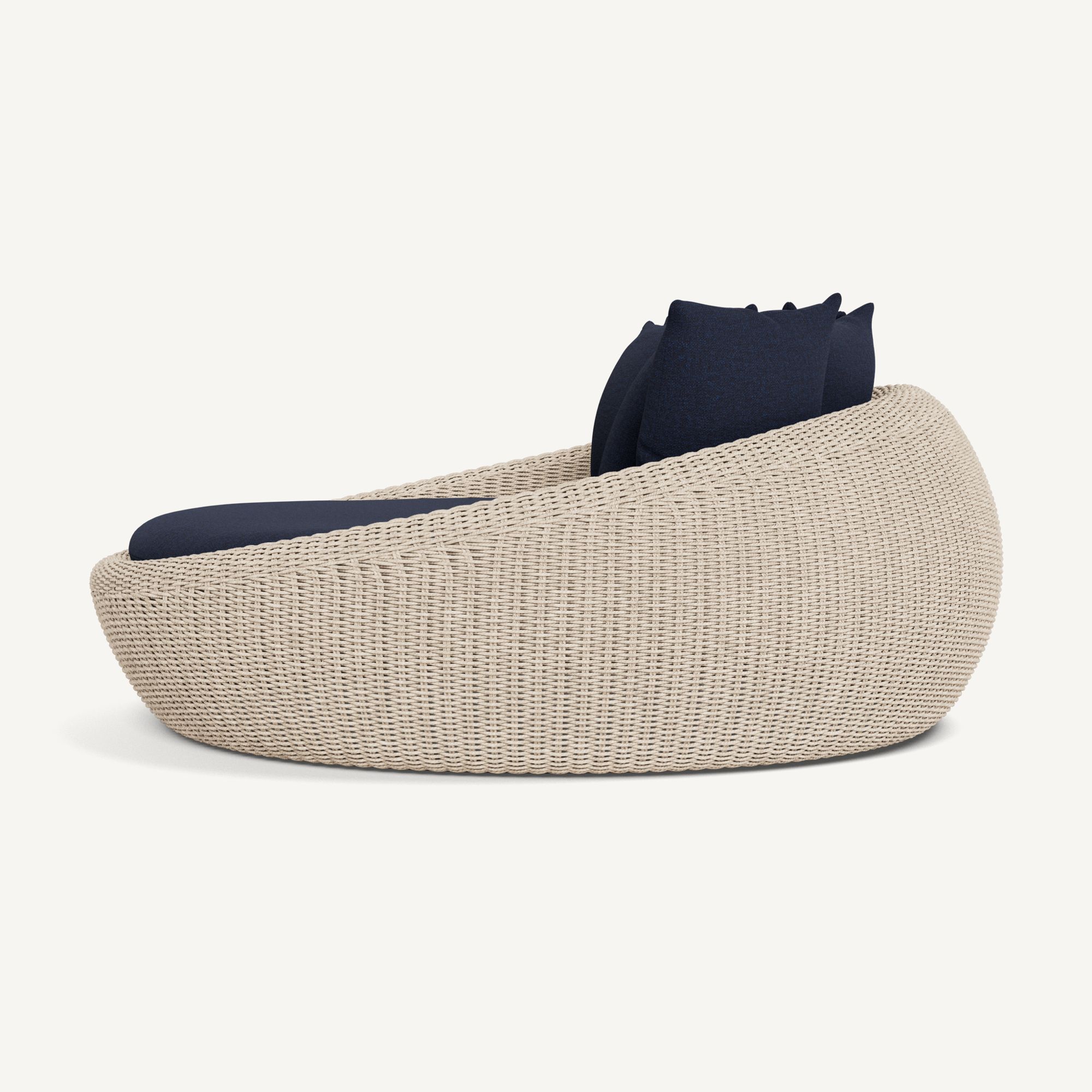 Harbour Cordoba Daybed - Twisted Wicker Oyster / Siesta Indigo