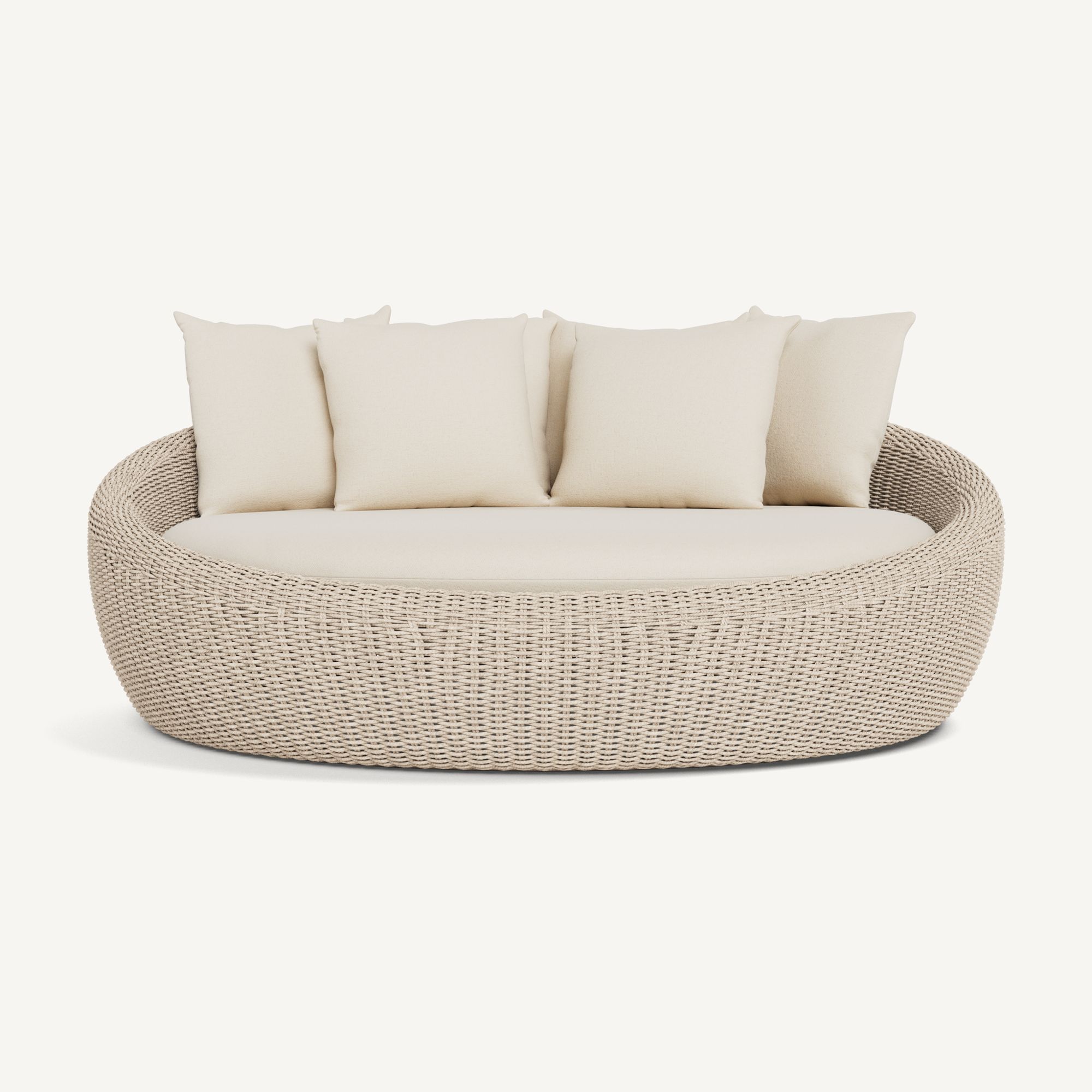 Harbour Cordoba Daybed - Twisted Wicker Oyster / Siesta Ivory