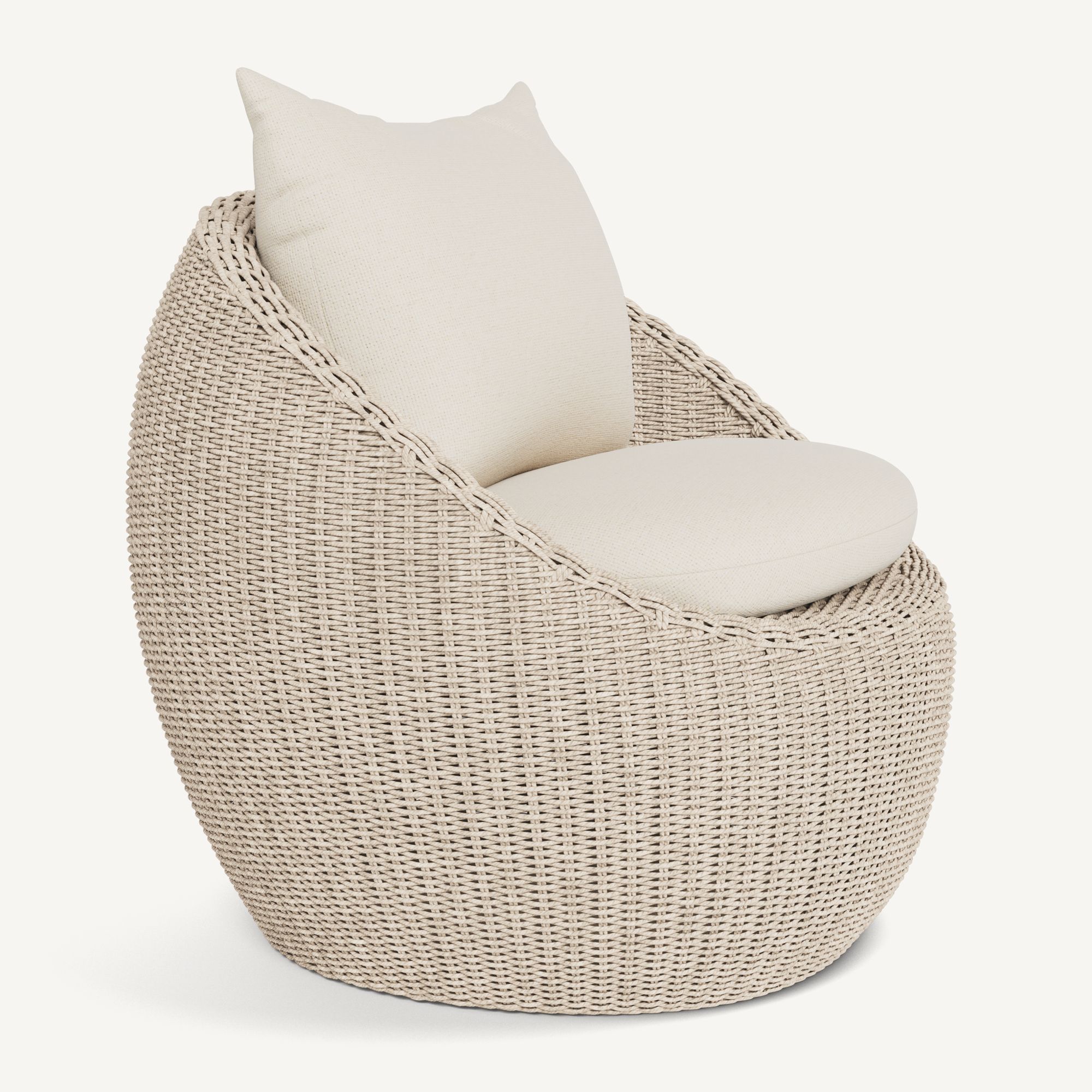 Harbour Cordoba Lounge Chair - Twisted Wicker Oyster / Siesta Ivory