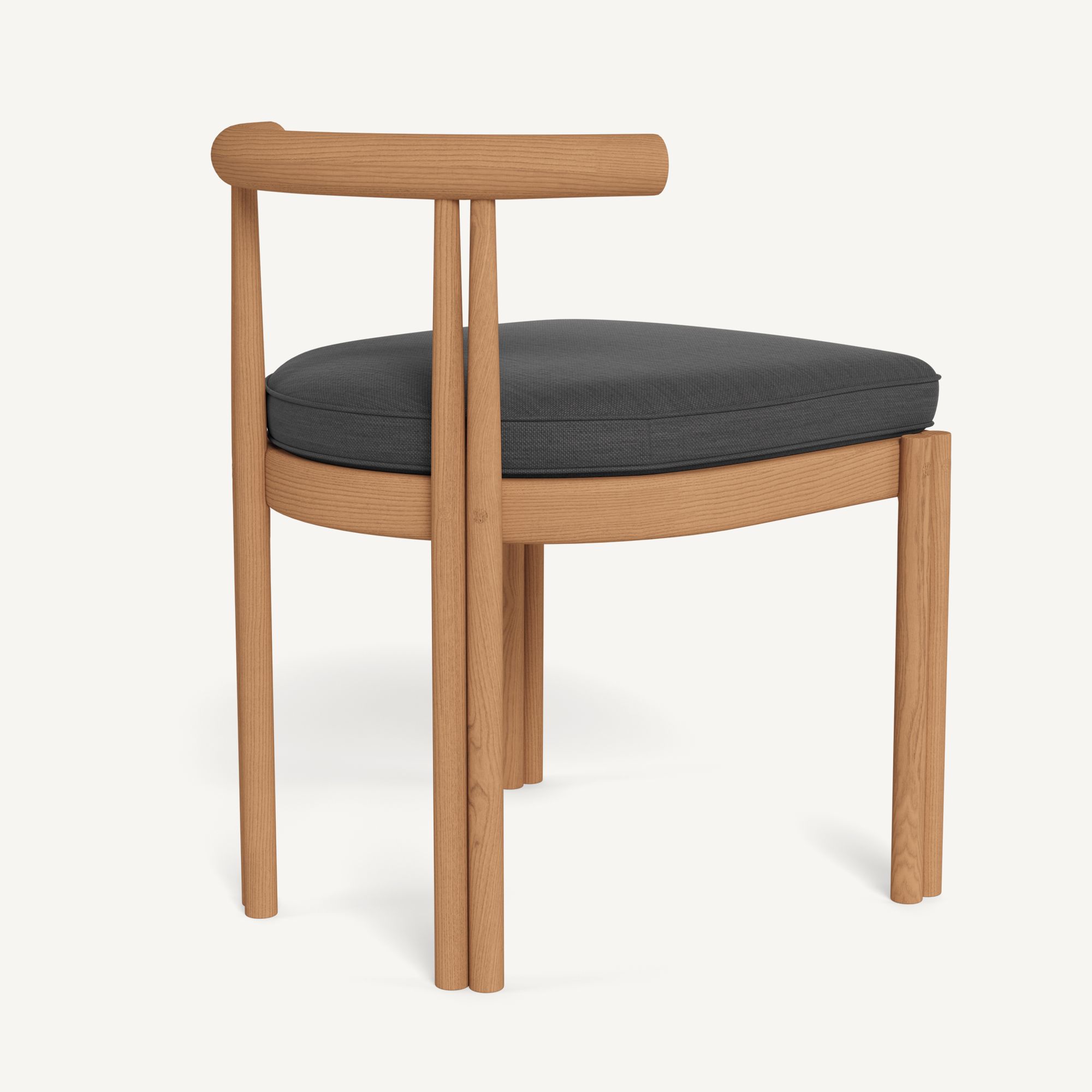 Harbour Cove Teak Armless Dining Chair - Teak Natural / Panama Grafito