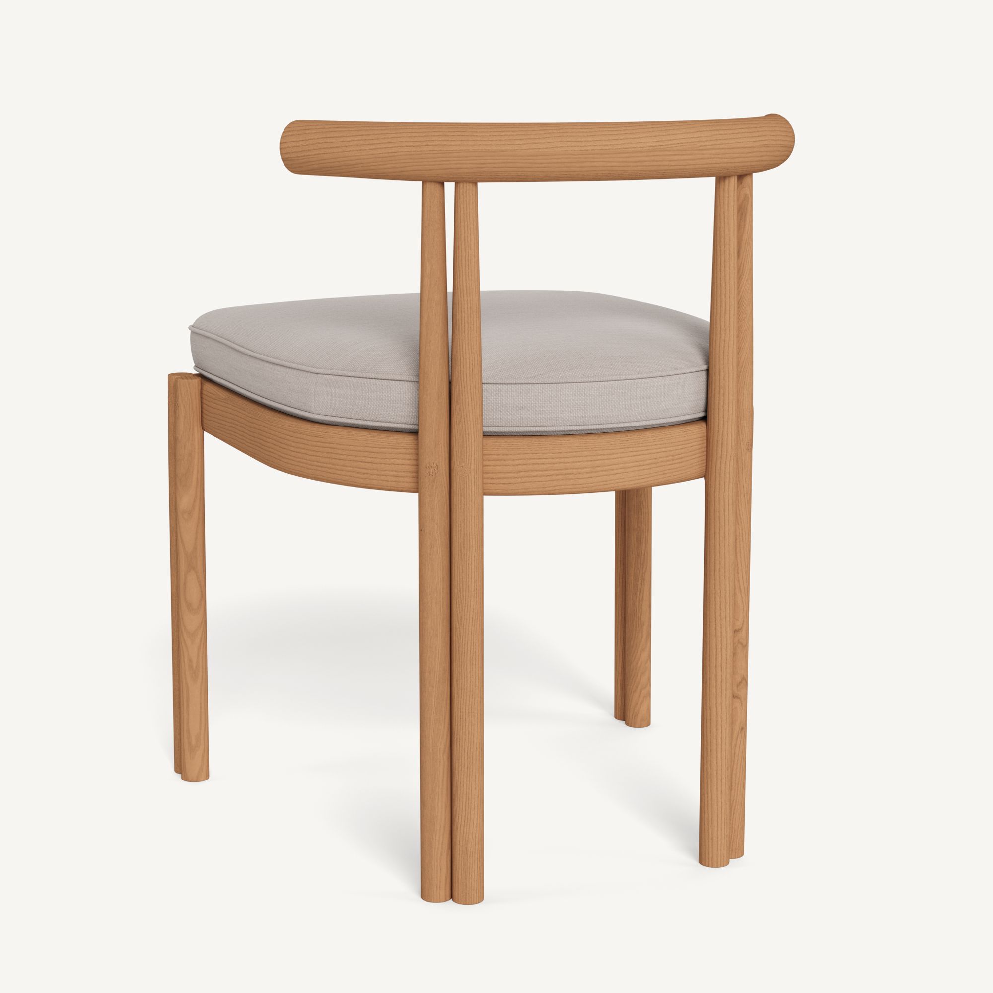 Harbour Cove Teak Armless Dining Chair - Teak Natural / Panama Marble