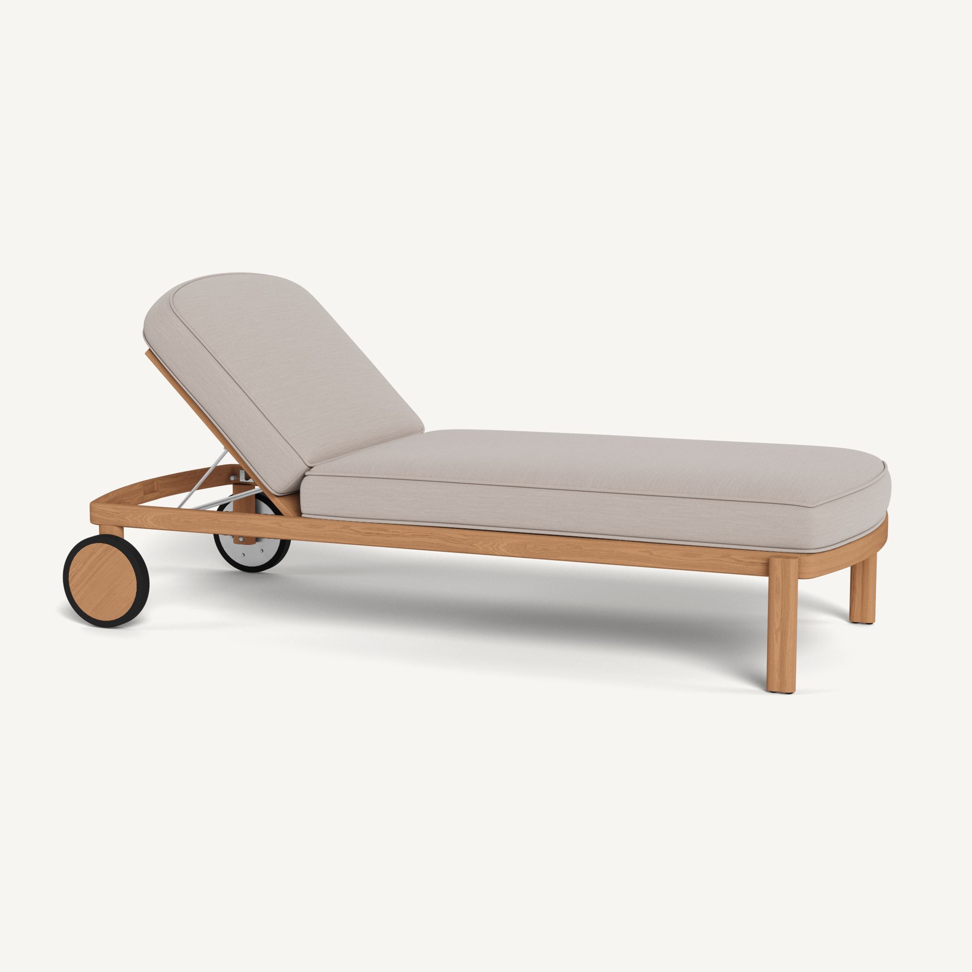 Harbour Cove Teak Sun Lounge - Teak Natural / Panama Marble