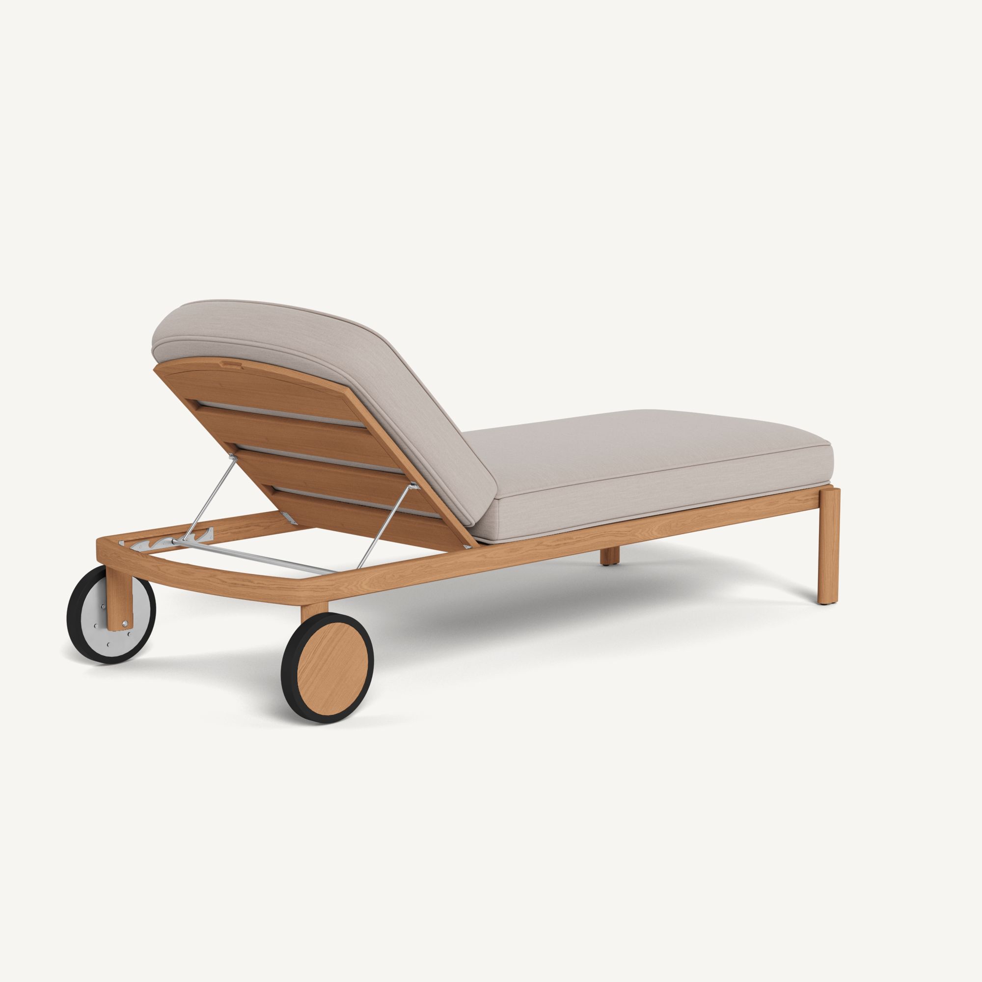 Harbour Cove Teak Sun Lounge - Teak Natural / Panama Marble