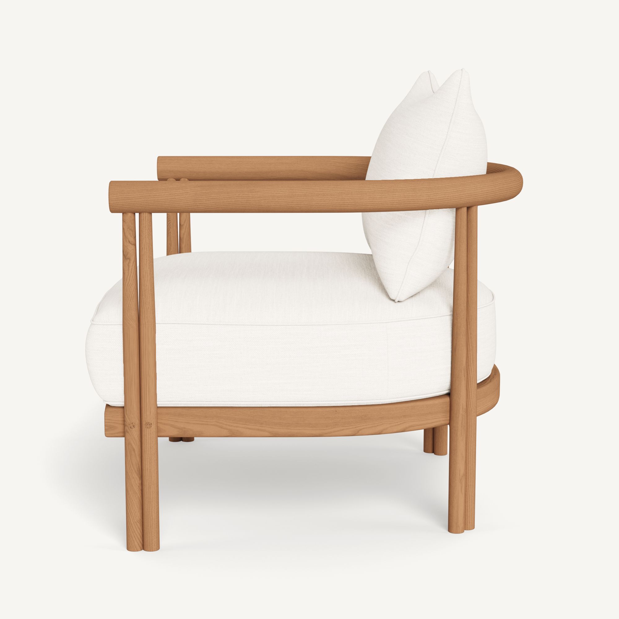 Harbour Cove Teak Lounge Chair - Teak Natural, Panama Blanco