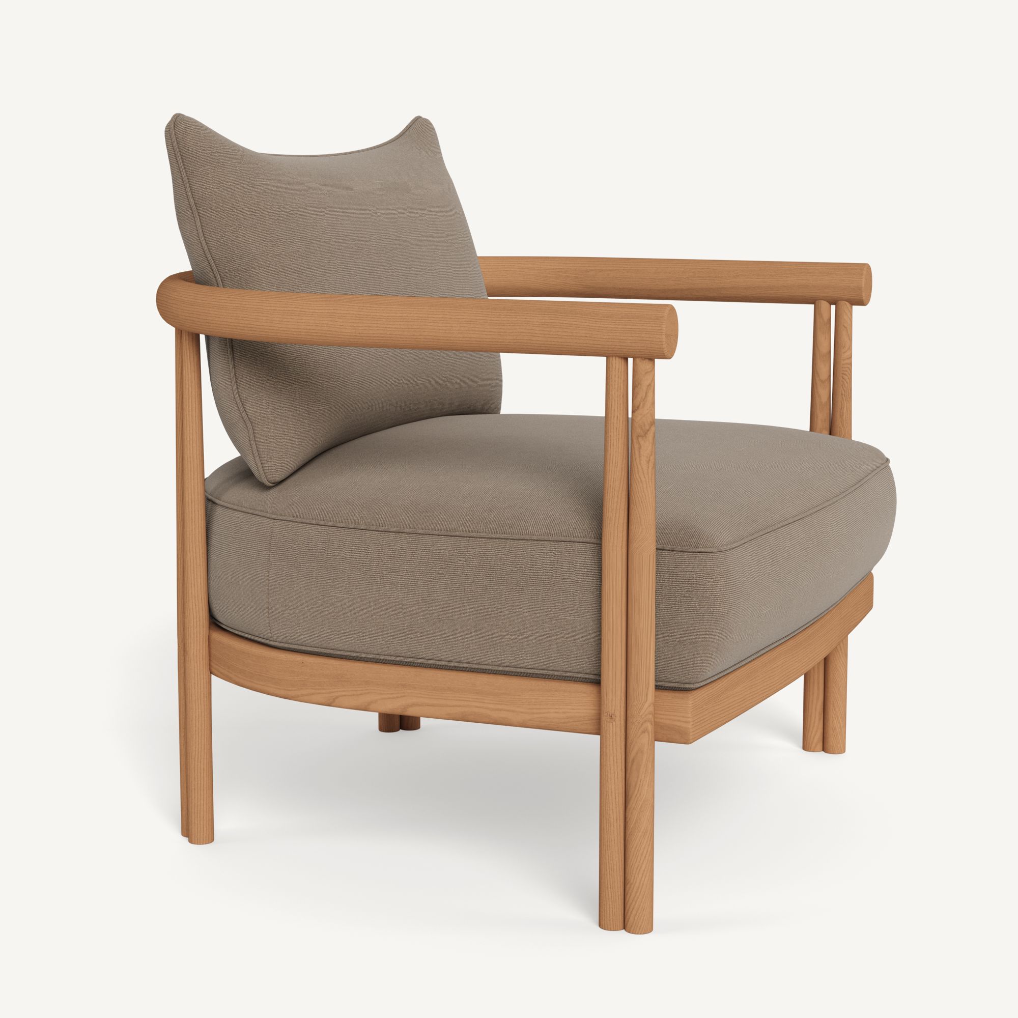 Harbour Cove Teak Lounge Chair - Teak Natural / Panama Coco