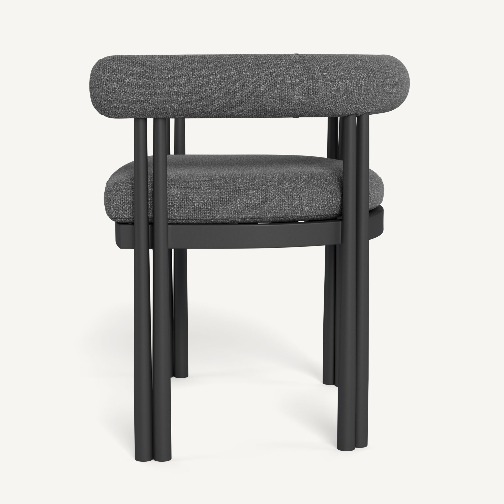Harbour Cove Luxe Dining Chair - Aluminum Asteroid / Siesta Slate