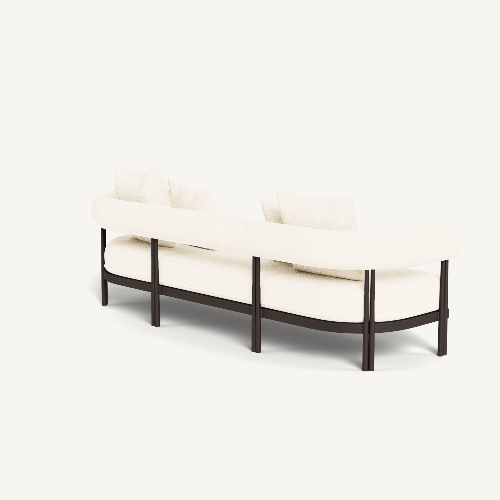 Harbour Cove Luxe 3 Seat Sofa - Aluminum Bronze, Riviera Ivory