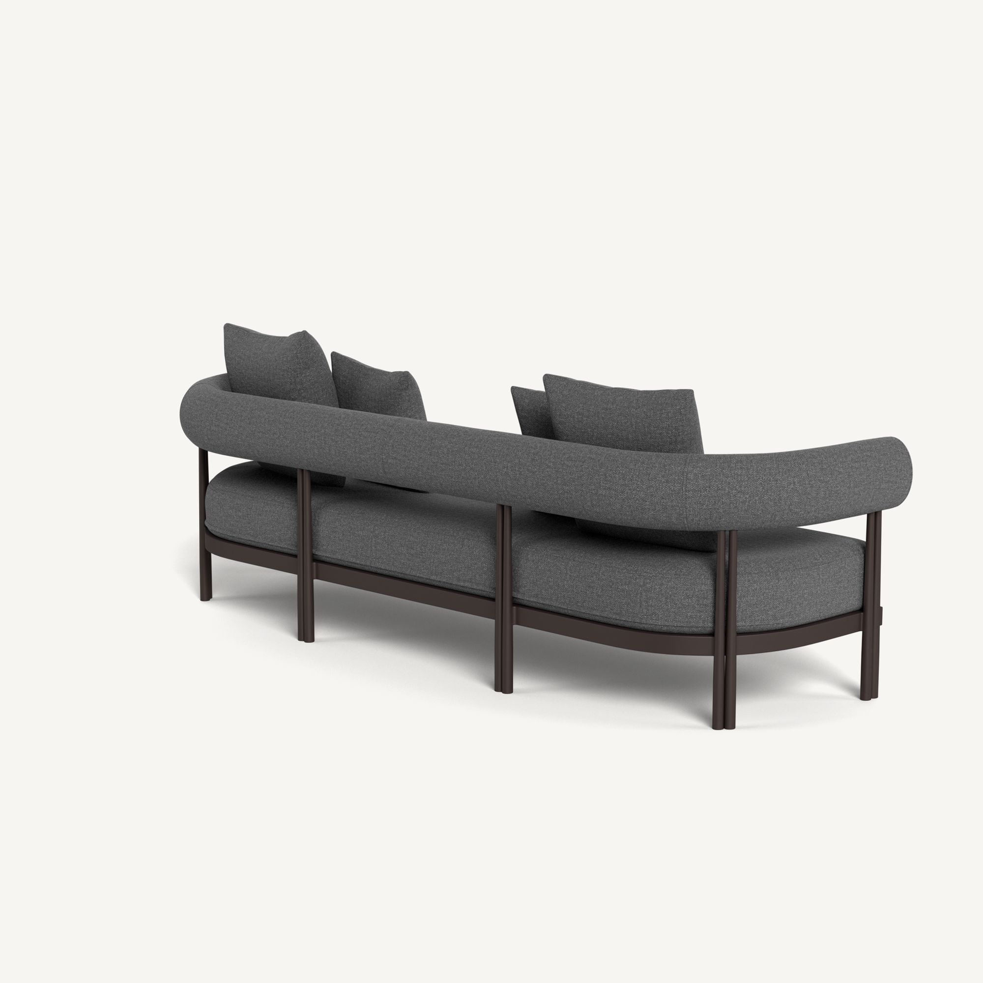 Harbour Cove Luxe 3 Seat Sofa - Aluminum Bronze, Siesta Slate
