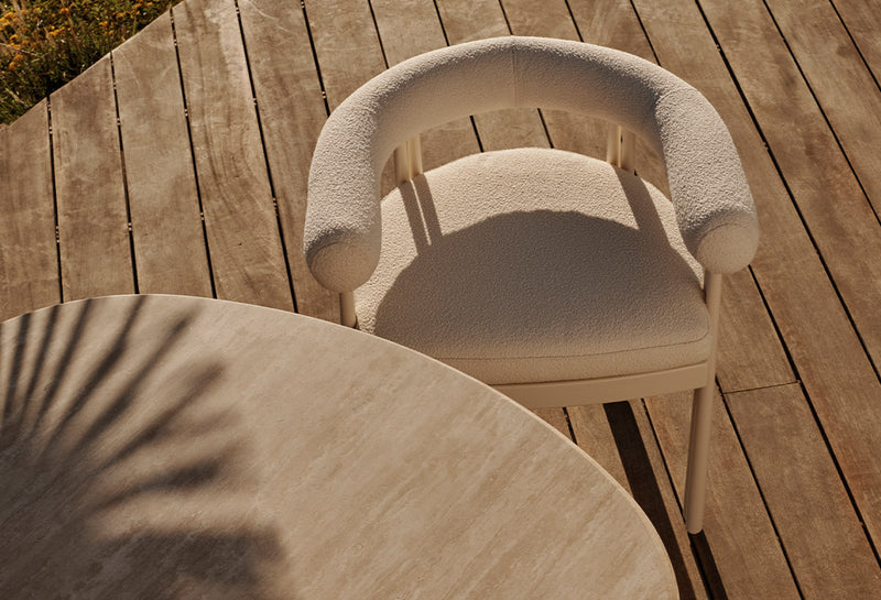 Harbour Cove Luxe Lounge Chair - Aluminum Bronze / Panama Marble