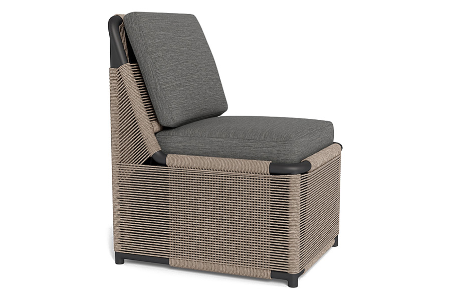 Harbour Formentera Armless Dining Chair - Aluminum Bronze, Siesta Slate
