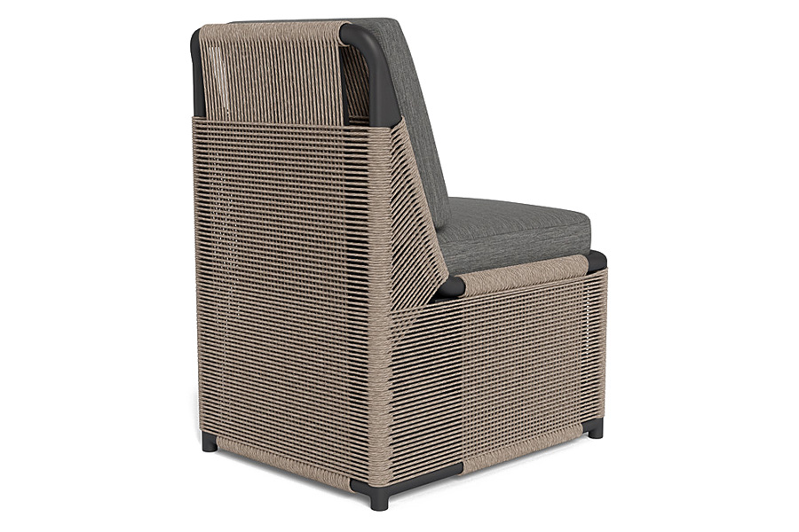 Harbour Formentera Armless Dining Chair - Aluminum Bronze, Siesta Slate