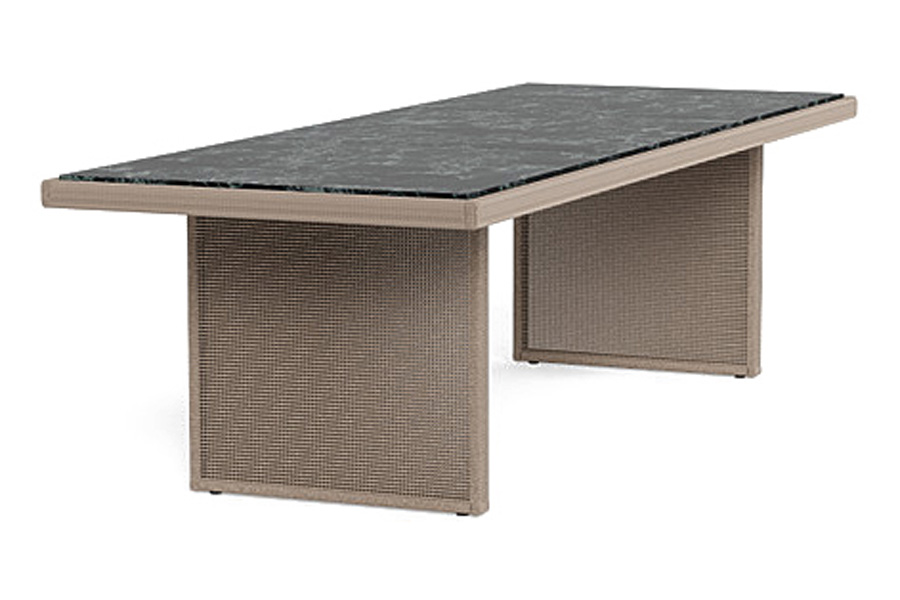 Harbour Formentera Dining Table 108" - Twisted Rope Dune, Travertine Natural