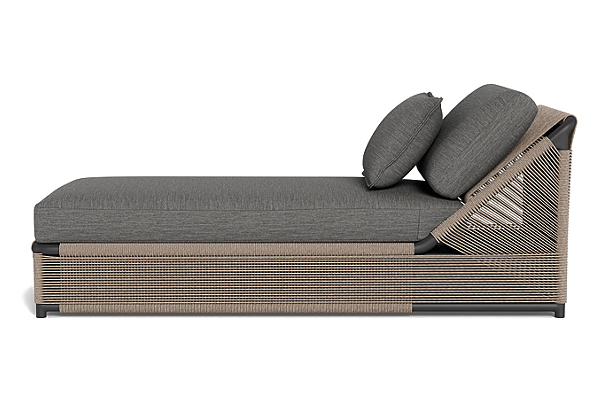 Harbour Formentera Slatted Sun Lounge - Aluminum Bronze, Siesta Ivory