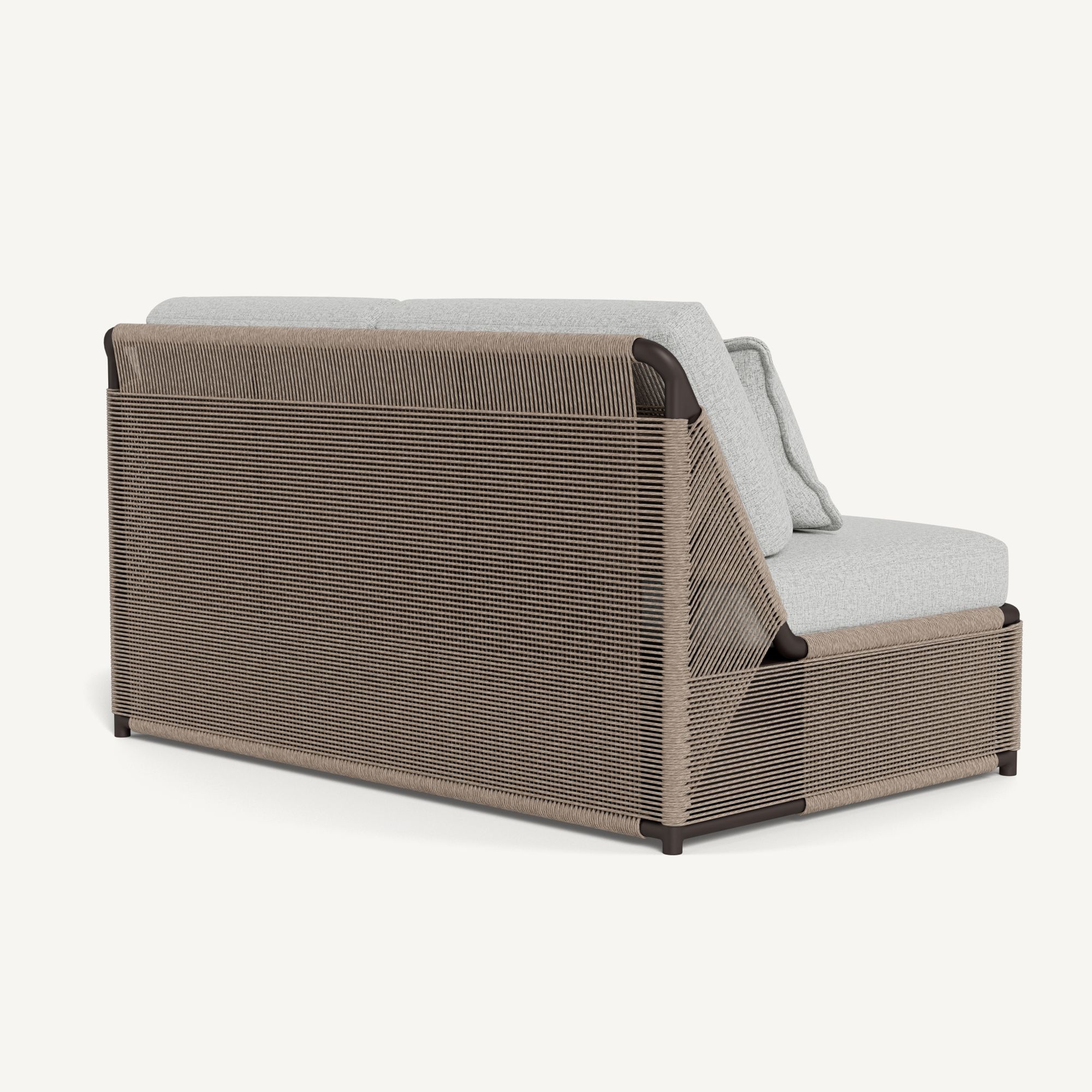 Harbour Formentera 2 Seat Armless Sofa - Aluminum Bronze / Copacabana Sand / Twisted Rope Dune