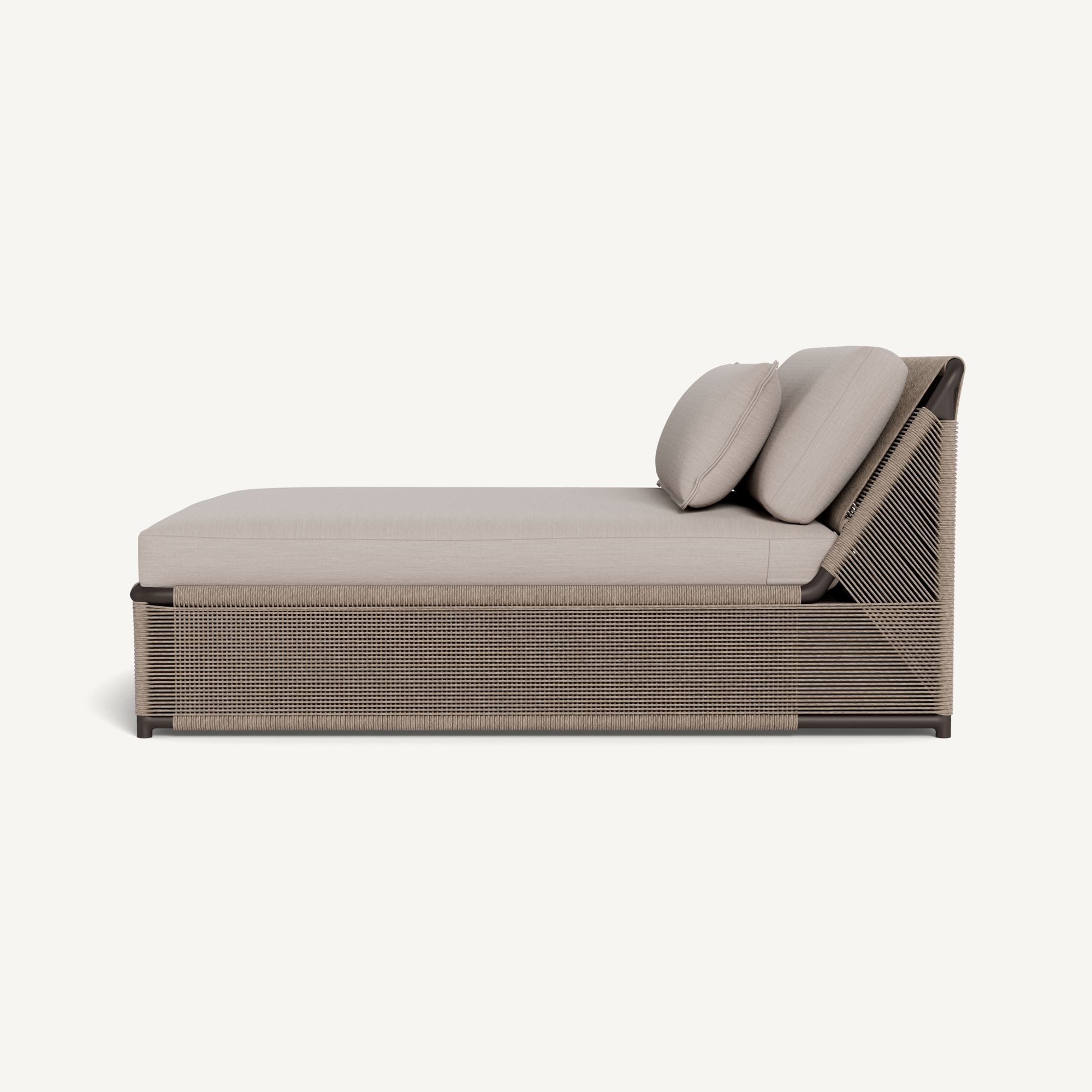Harbour Formentera Daybed - Aluminum Bronze / Panama Marble / Twisted Rope Dune