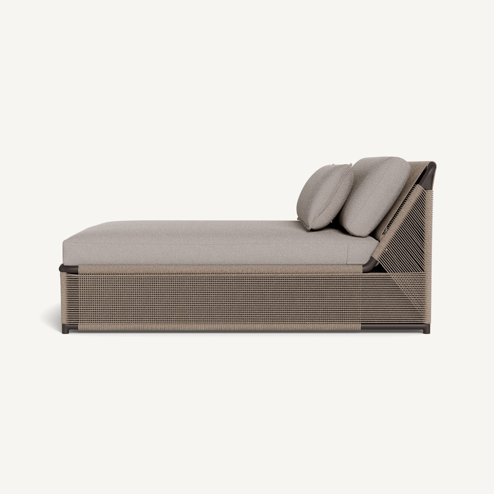 Harbour Formentera Daybed - Aluminum Bronze / Riviera Stone / Twisted Rope Dune