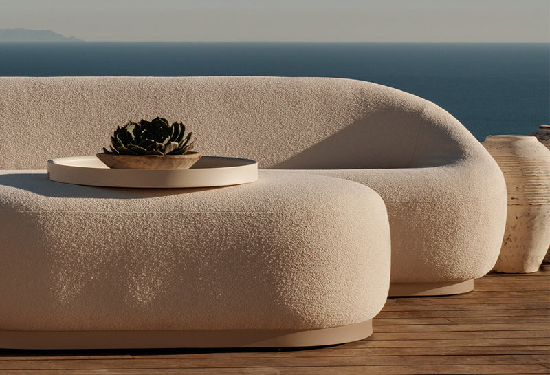 Harbour Gio 3 Seat Sofa - Aluminum Asteroid / Copacabana Sand