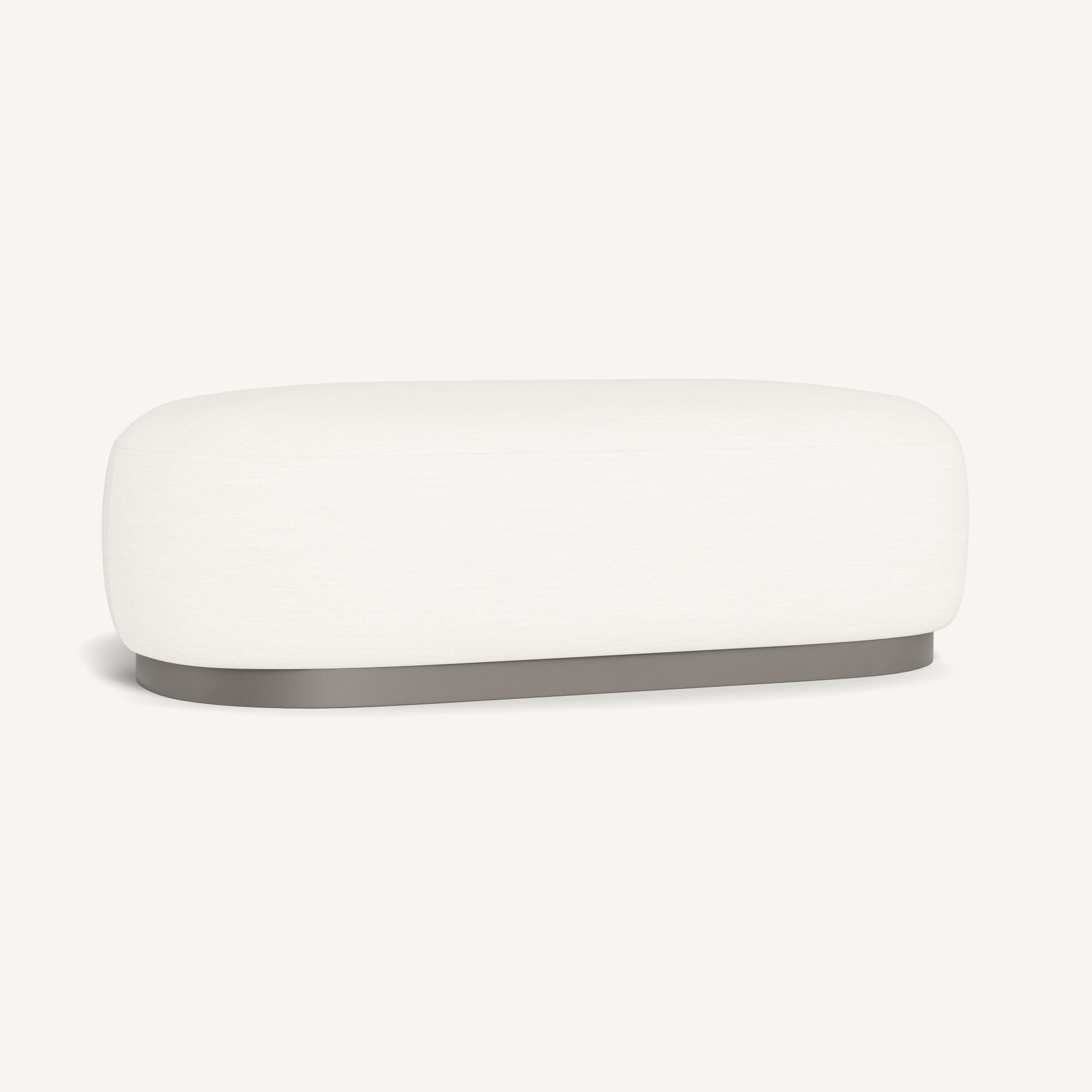 Harbour Gio Ottoman - Aluminum Taupe / Panama Blanco