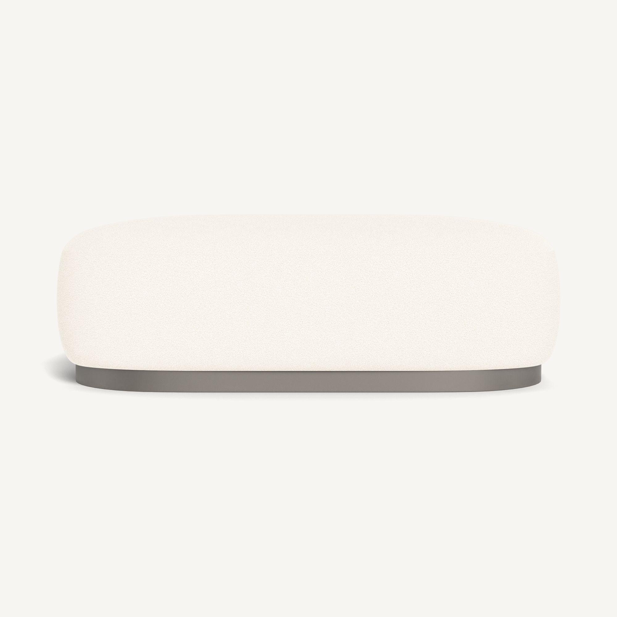 Harbour Gio Ottoman - Aluminum Taupe / Riviera Ivory