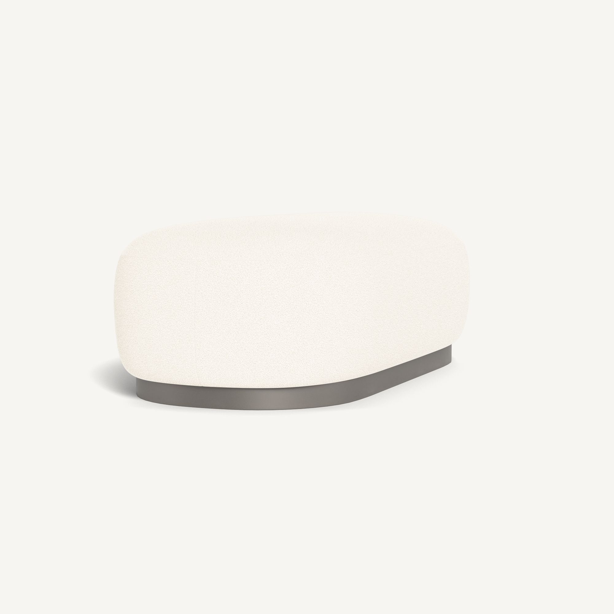 Harbour Gio Ottoman - Aluminum Taupe / Riviera Ivory