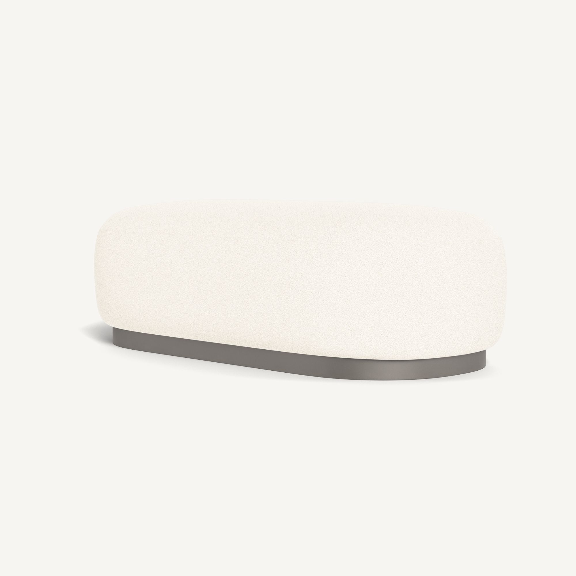 Harbour Gio Ottoman - Aluminum Taupe / Riviera Ivory
