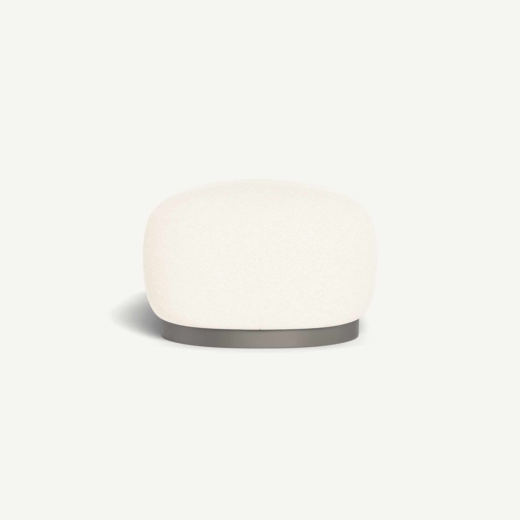 Harbour Gio Ottoman - Aluminum Taupe / Riviera Ivory