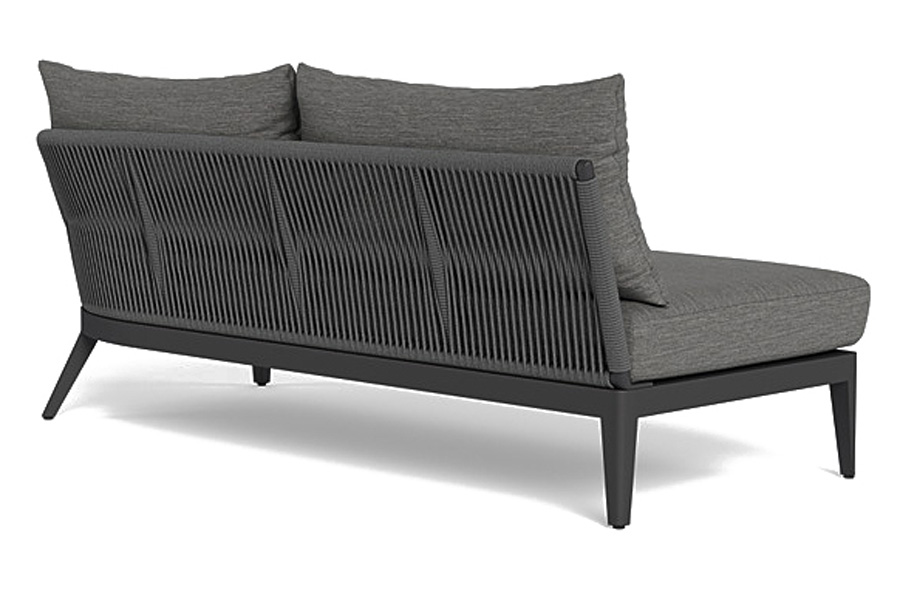 Harbour Hamilton 2 Seat 1 Arm Right - Aluminum Taupe, Riviera Stone