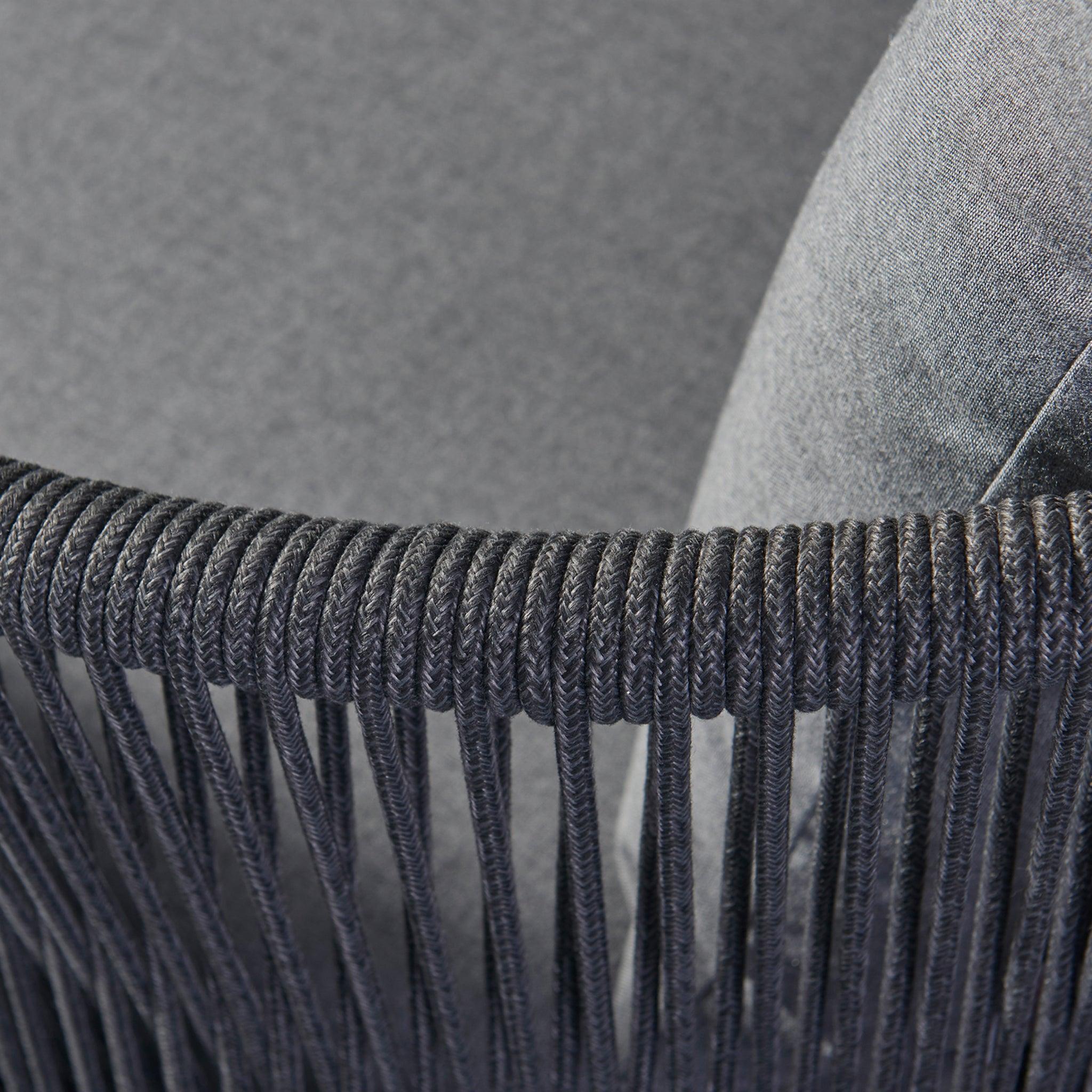 Harbour Hamilton Daybed - Aluminum Asteroid, Siesta Indigo, Rope Dark Gray