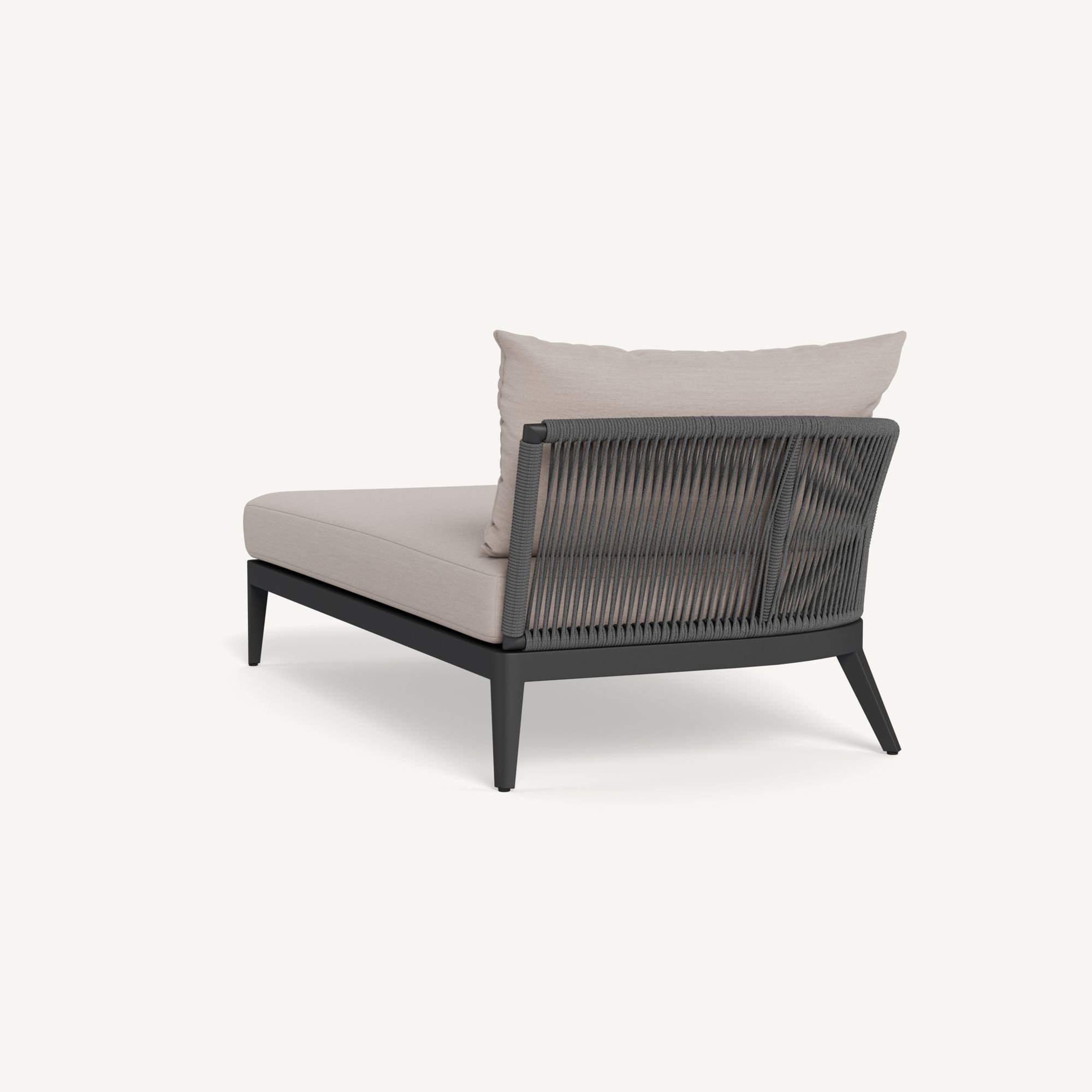Harbour Hamilton Chaise Left - Aluminum Asteroid, Panama Marble