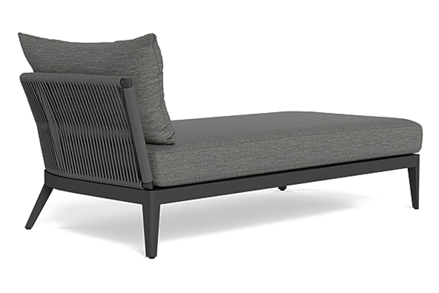 Harbour Hamilton Chaise Right - Aluminum Asteroid, Lisos Grafito