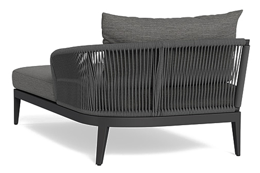 Harbour Hamilton Chaise Right - Aluminum Asteroid, Lisos Grafito
