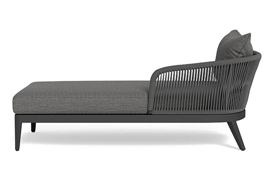 Harbour Hamilton Chaise Right - Aluminum Asteroid, Lisos Grafito