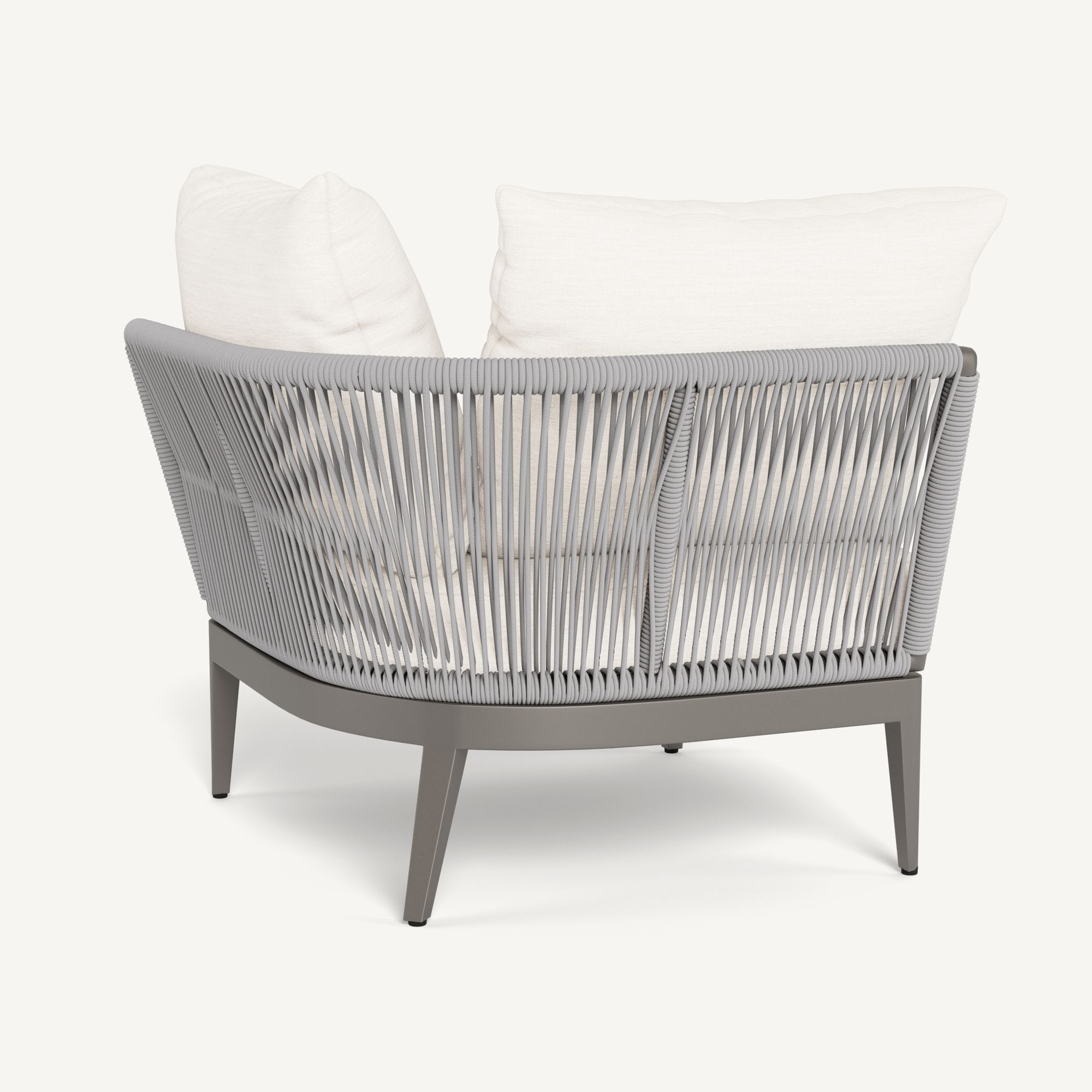 Harbour Hamilton Corner - Aluminum Taupe / Panama Blanco / Rope Light Gray