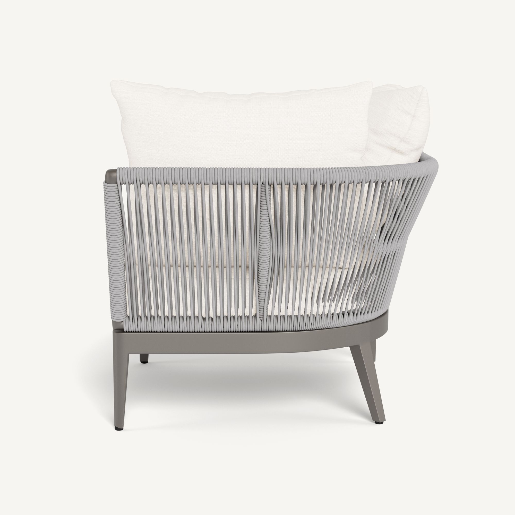 Harbour Hamilton Corner - Aluminum Taupe / Panama Blanco / Rope Light Gray