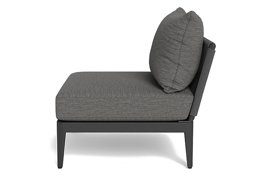 Harbour Hamilton Armless Single - Aluminum Taupe, Panama Cloud