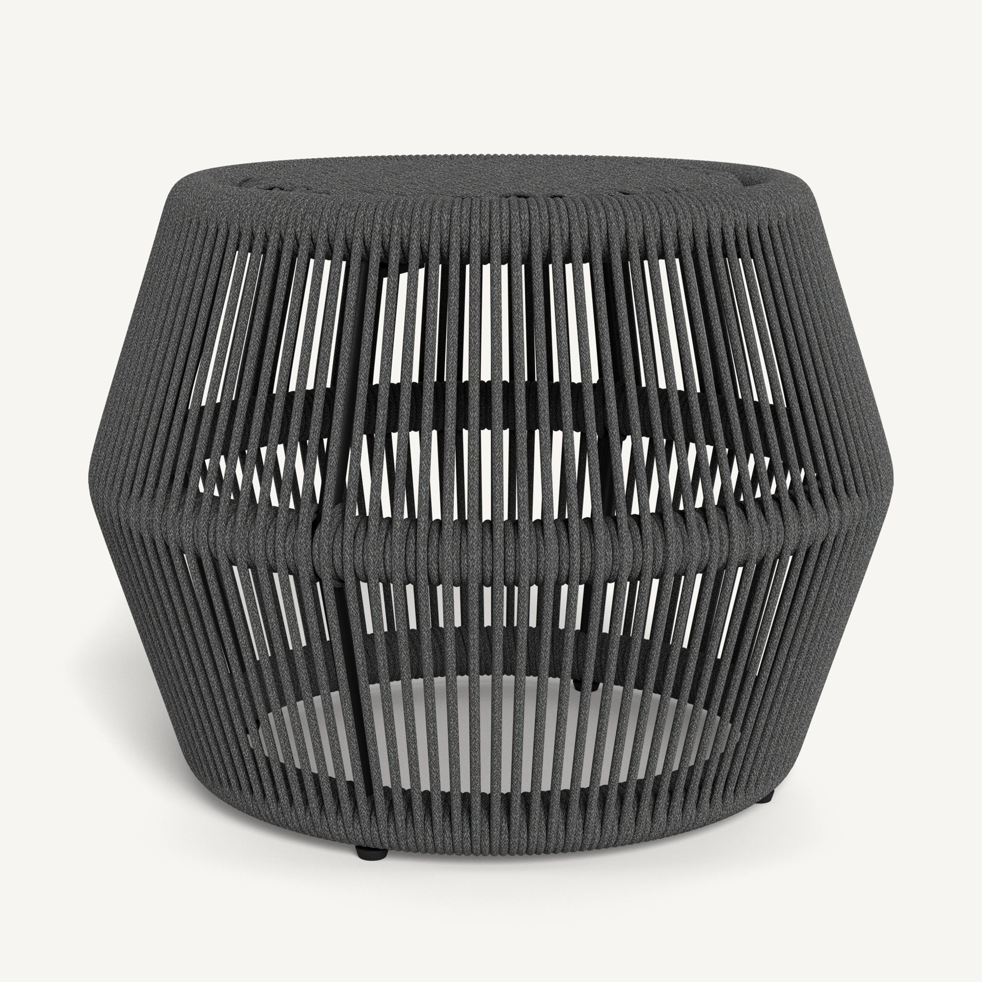 Harbour Hamilton Footstool - Rope Dark Gray