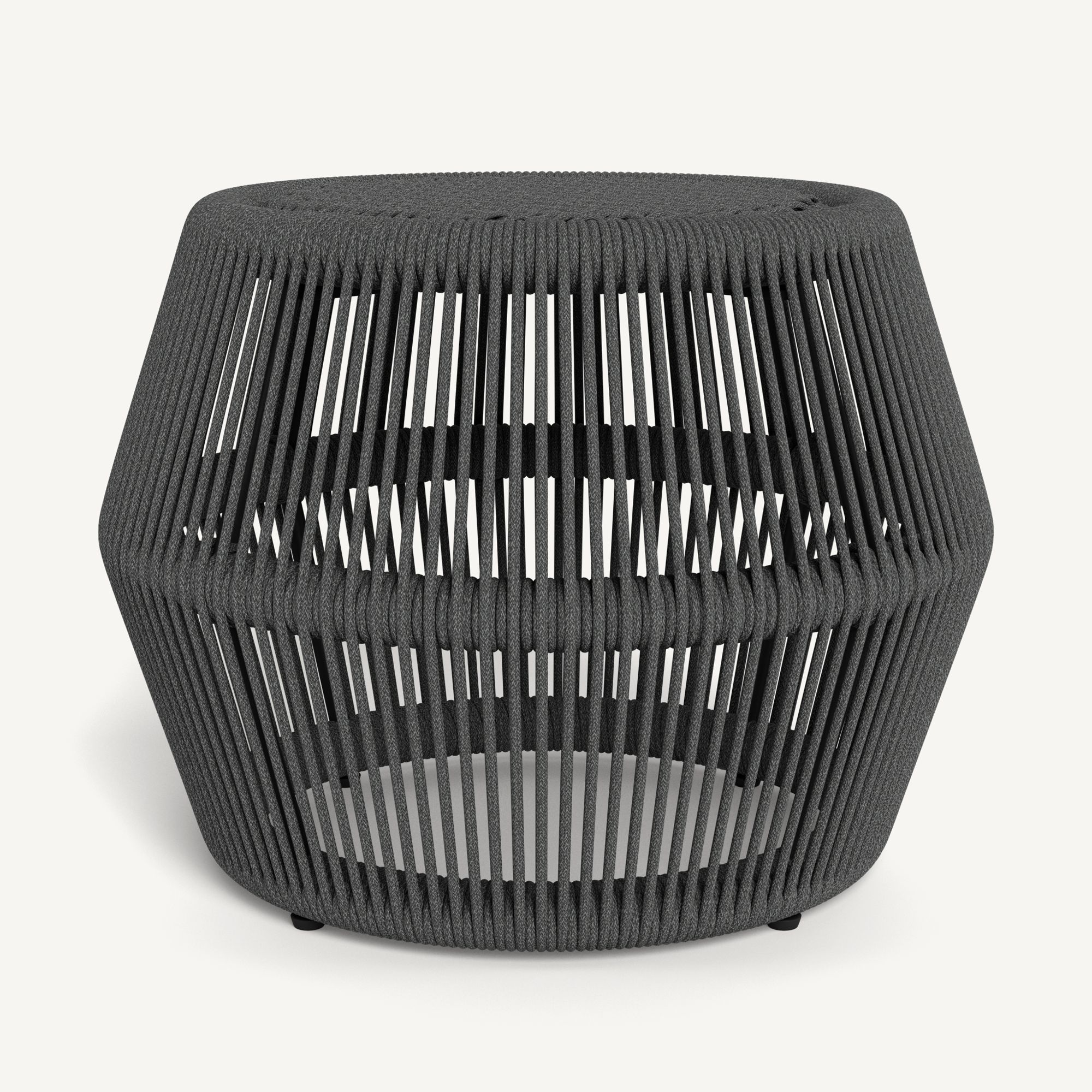 Harbour Hamilton Footstool - Rope Dark Gray