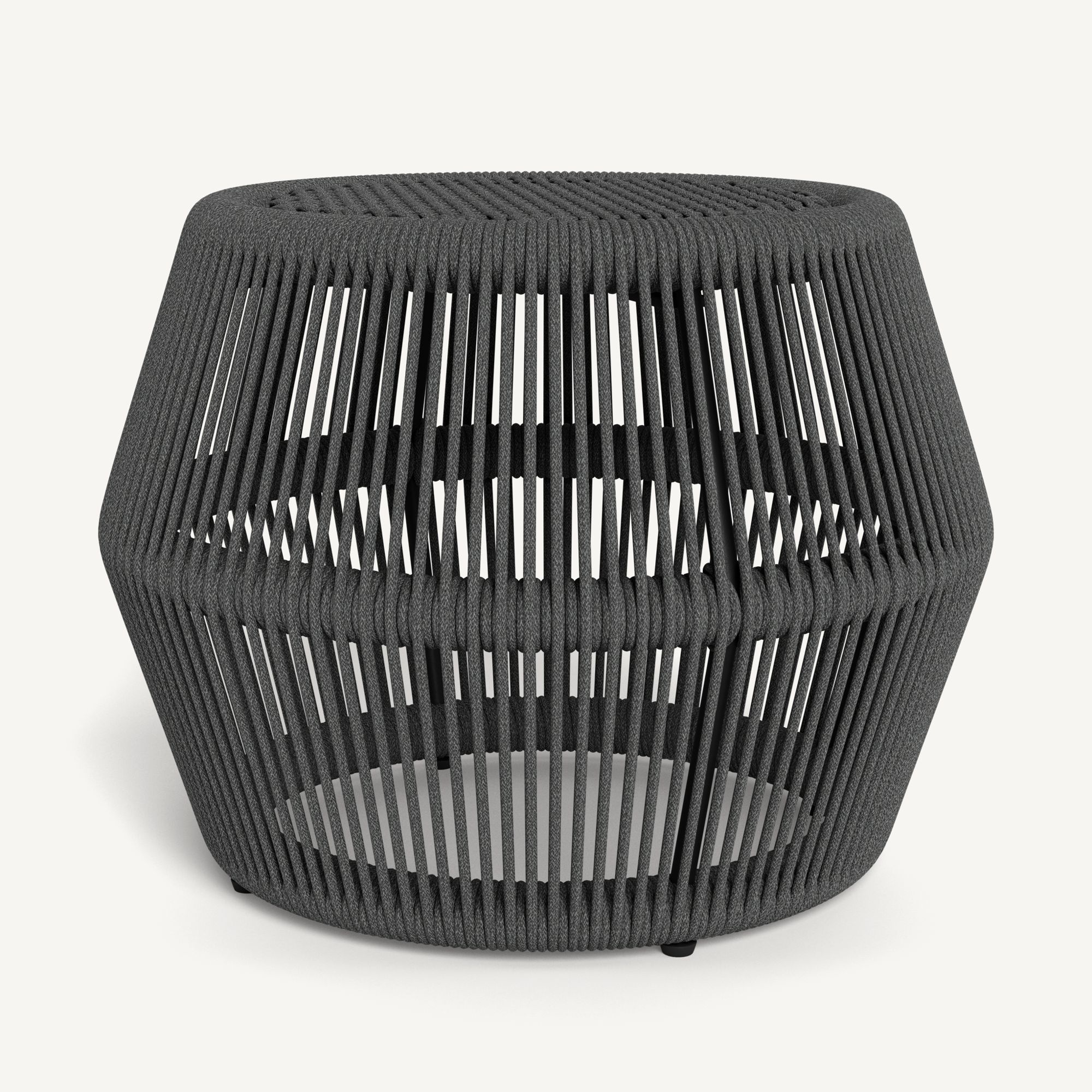 Harbour Hamilton Footstool - Rope Dark Gray