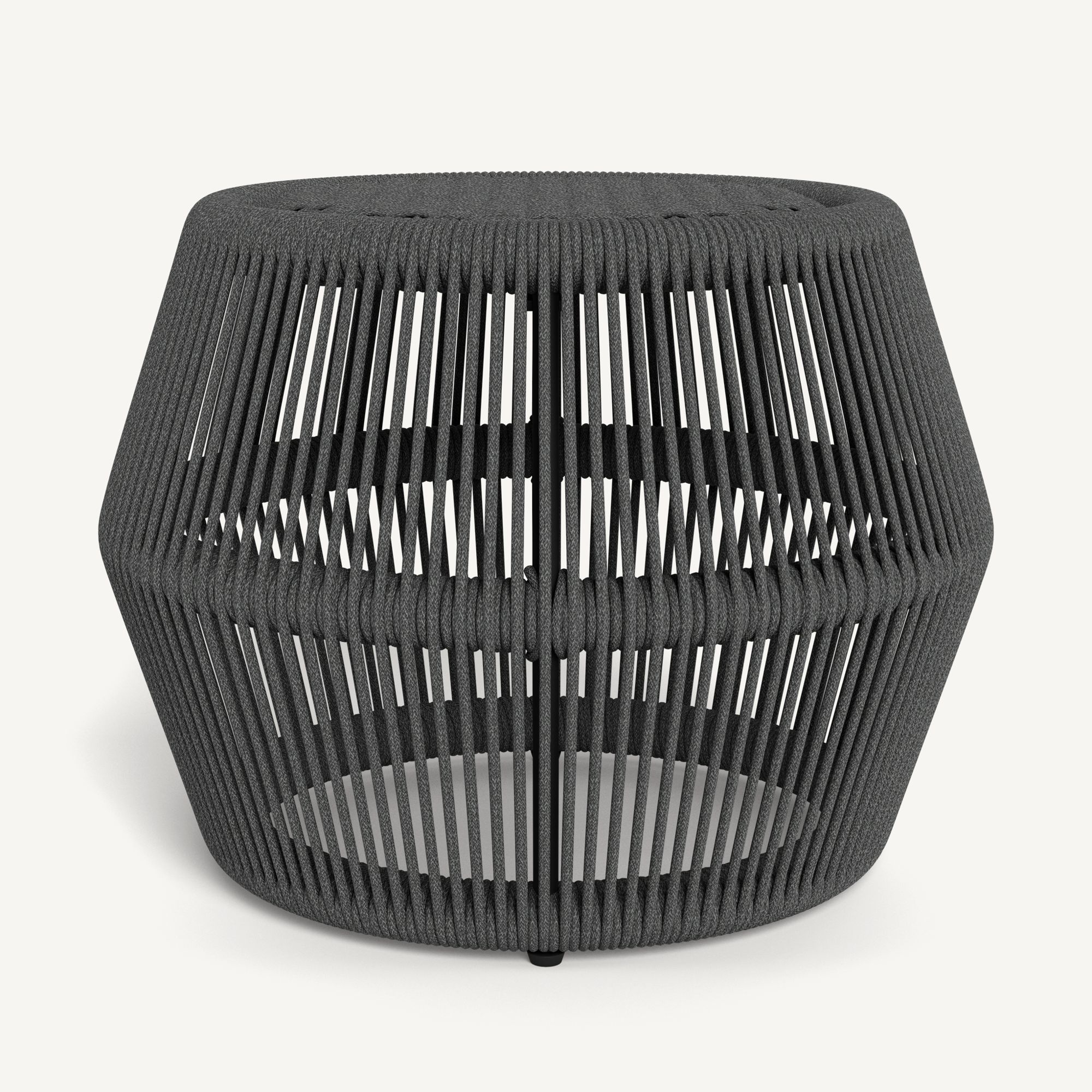 Harbour Hamilton Footstool - Rope Dark Gray
