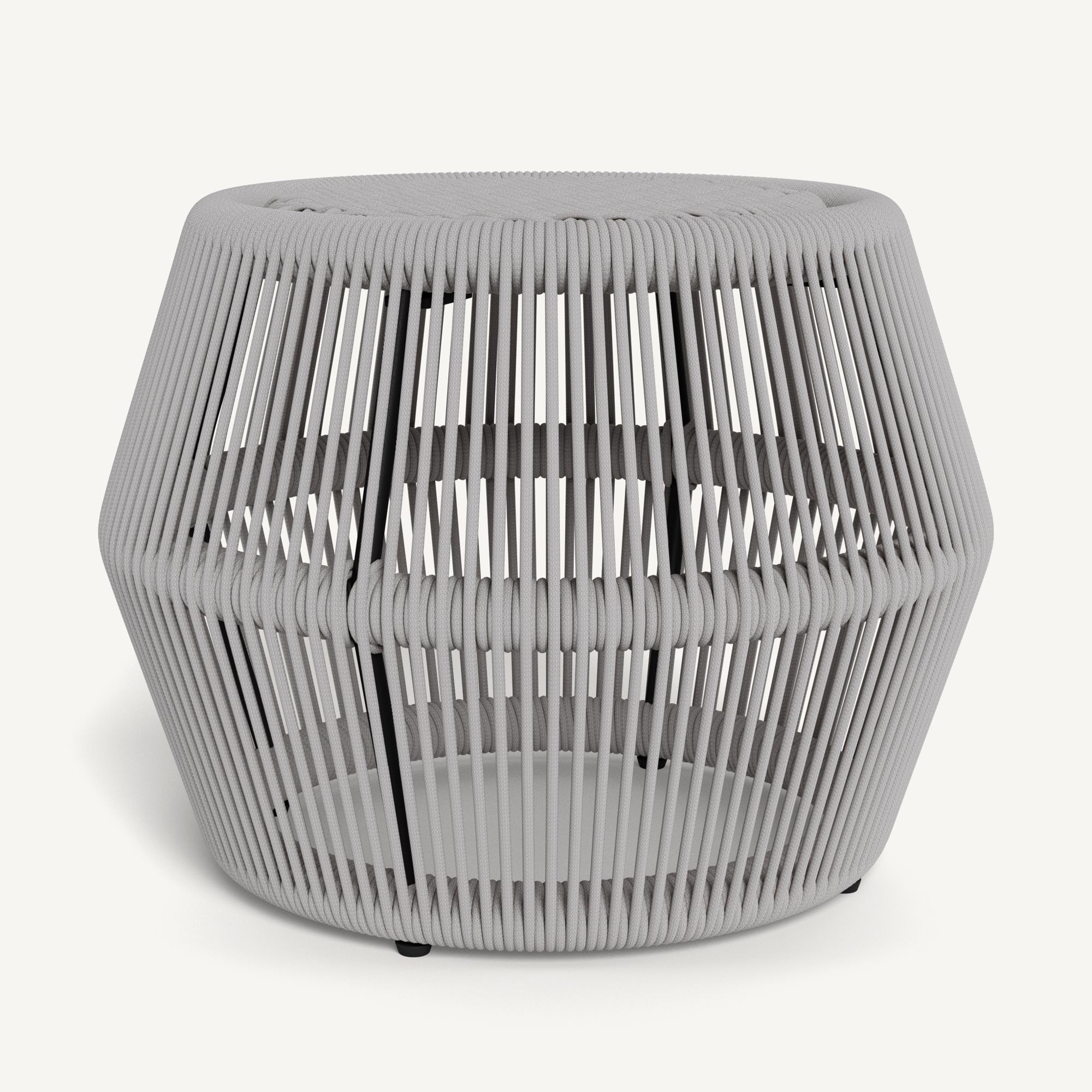 Harbour Hamilton Footstool - Rope Light Gray