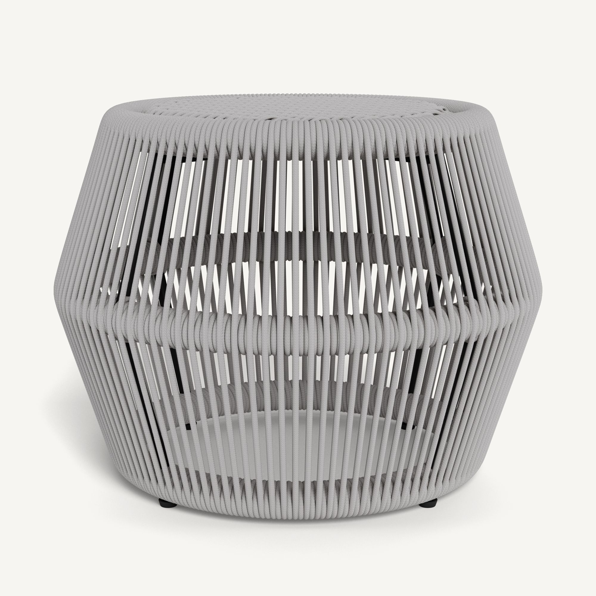 Harbour Hamilton Footstool - Rope Light Gray