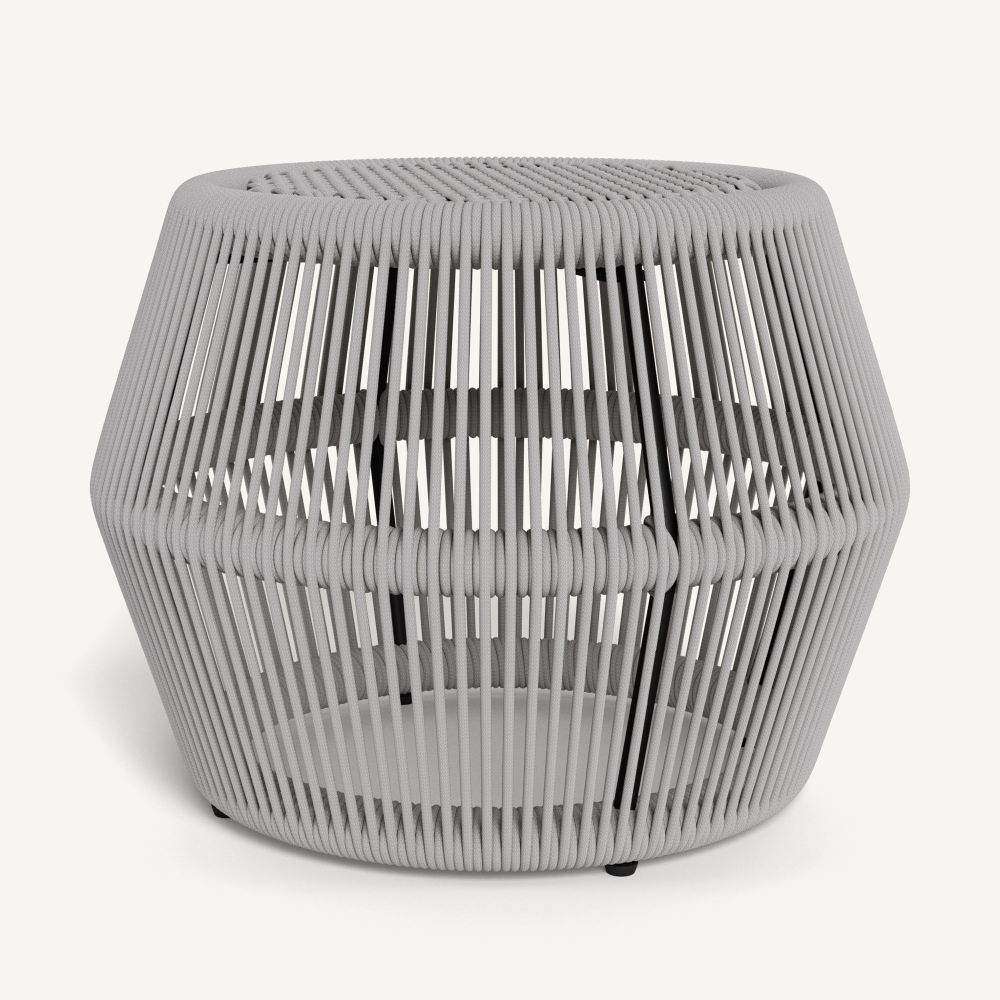Harbour Hamilton Footstool - Rope Light Gray