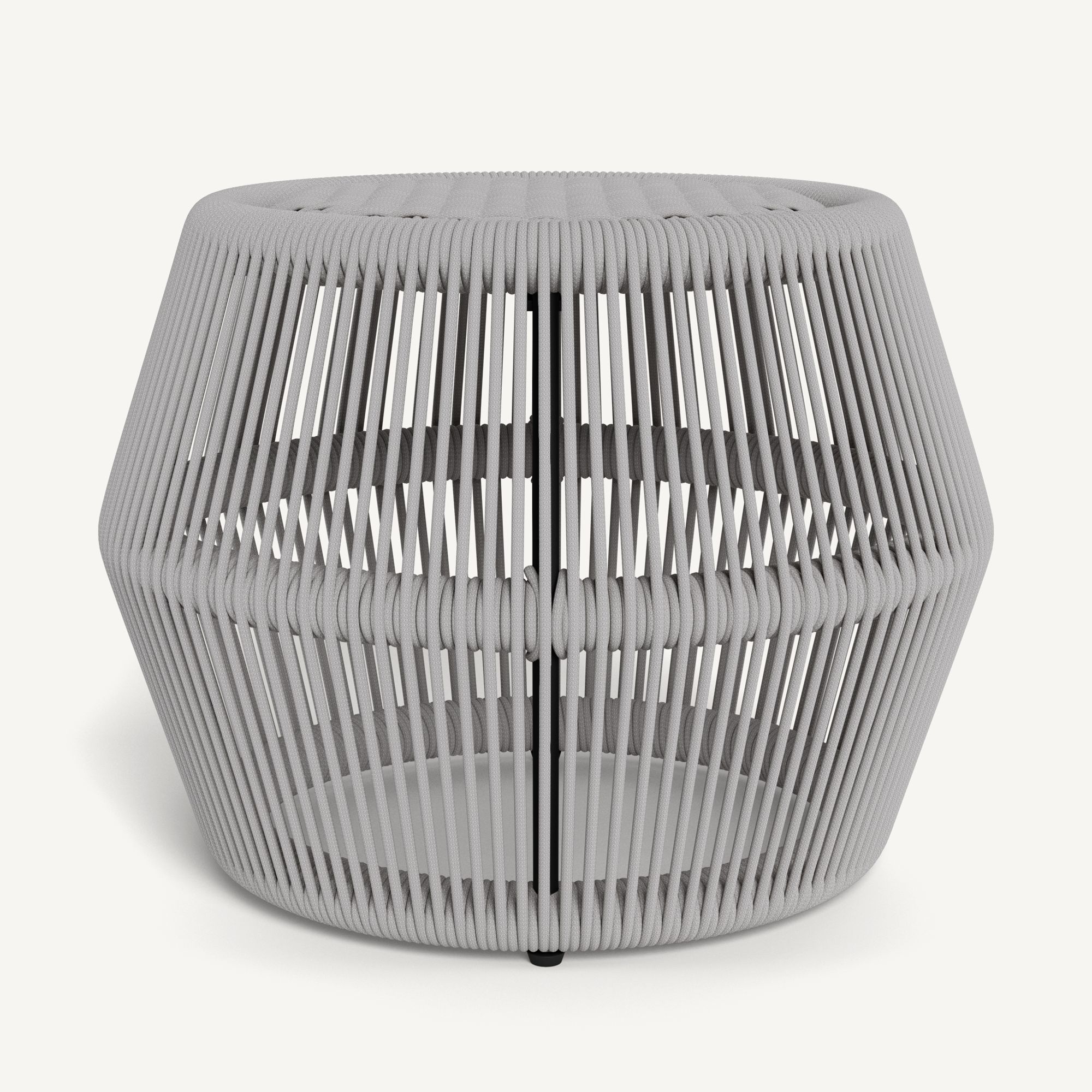 Harbour Hamilton Footstool - Rope Light Gray